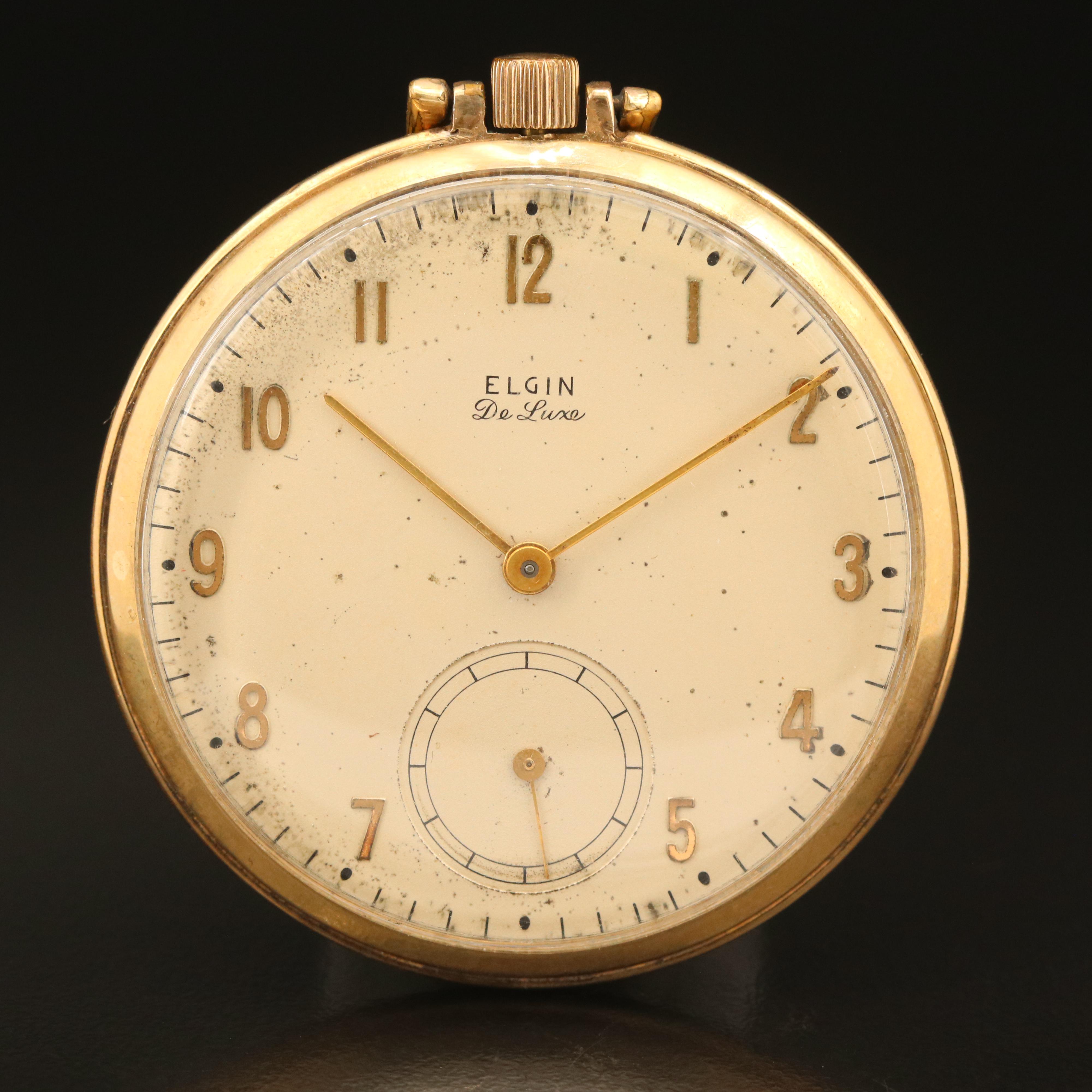 1946 Elgin Deluxe Gold-Filled Pocket Watch