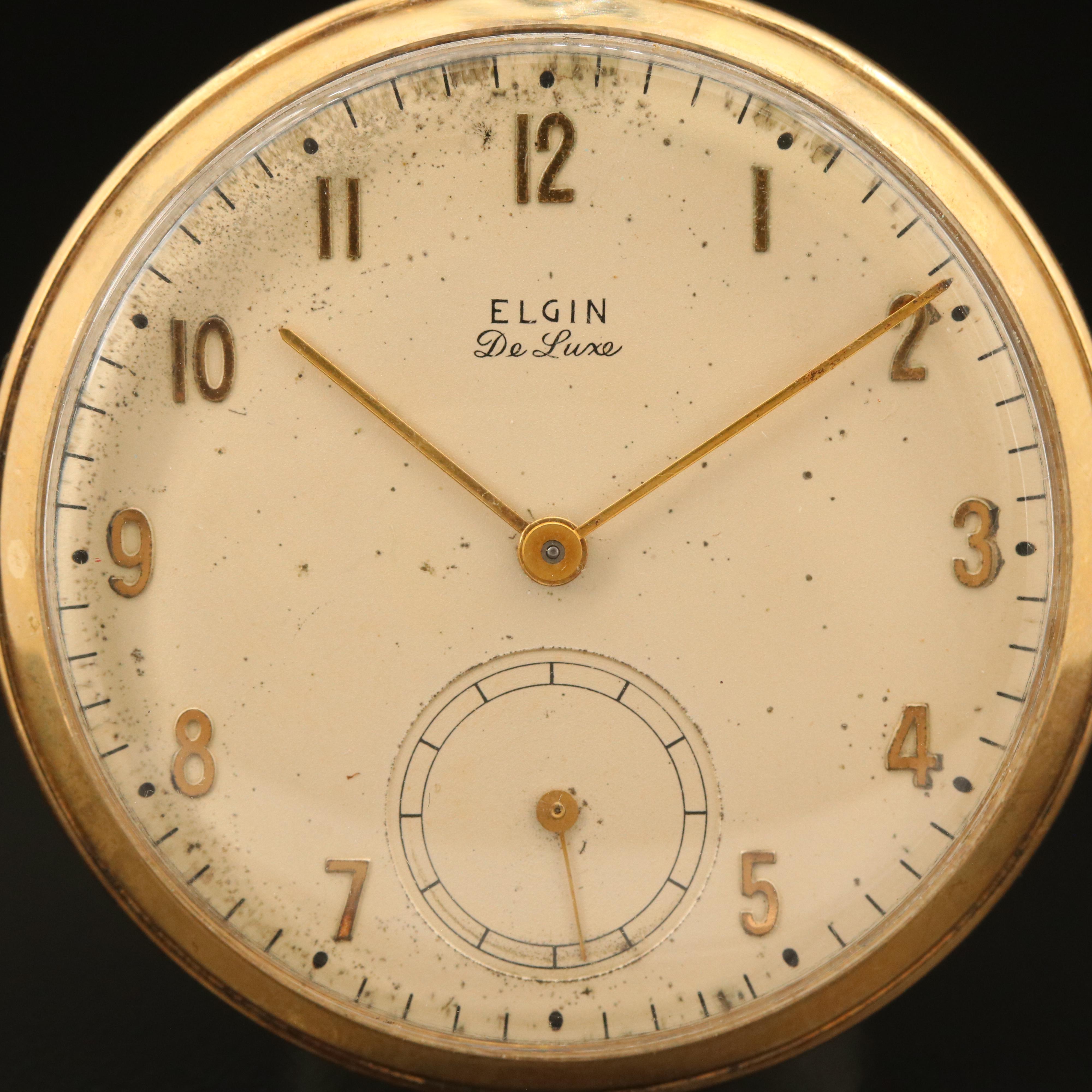 1946 Elgin Deluxe Gold-Filled Pocket Watch
