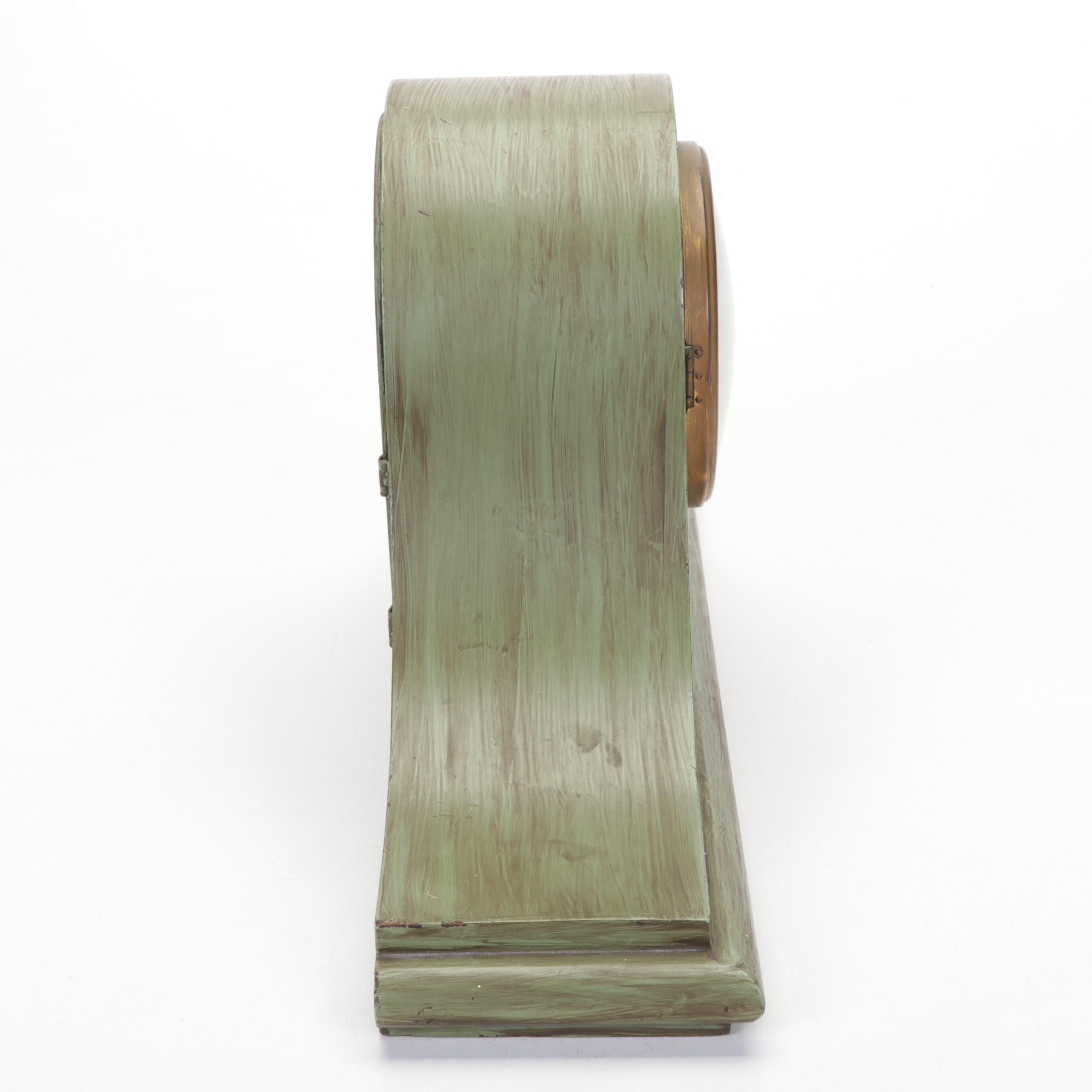 Hand-Painted and Stenciled Sessions Tambour Mantel Clock