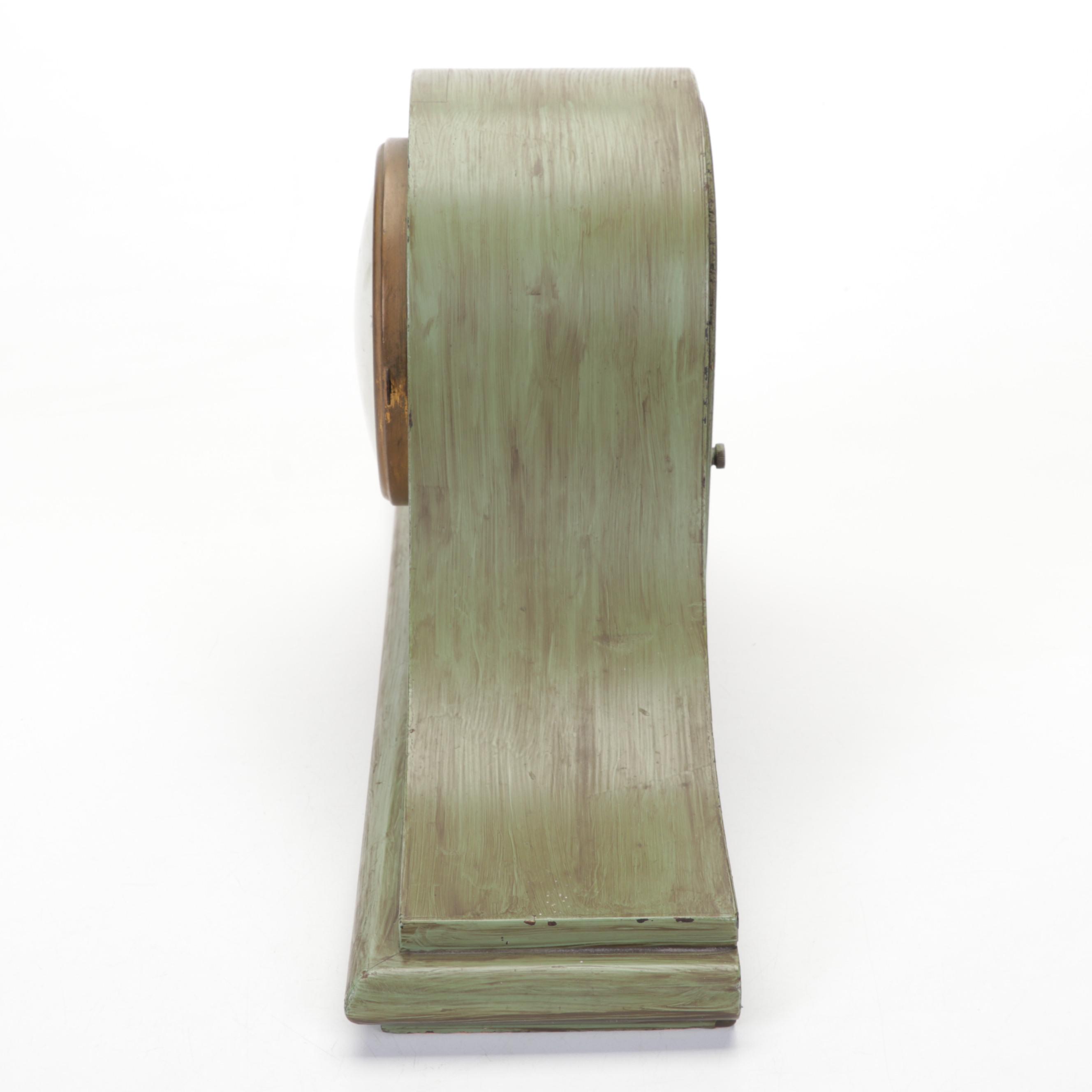 Hand-Painted and Stenciled Sessions Tambour Mantel Clock