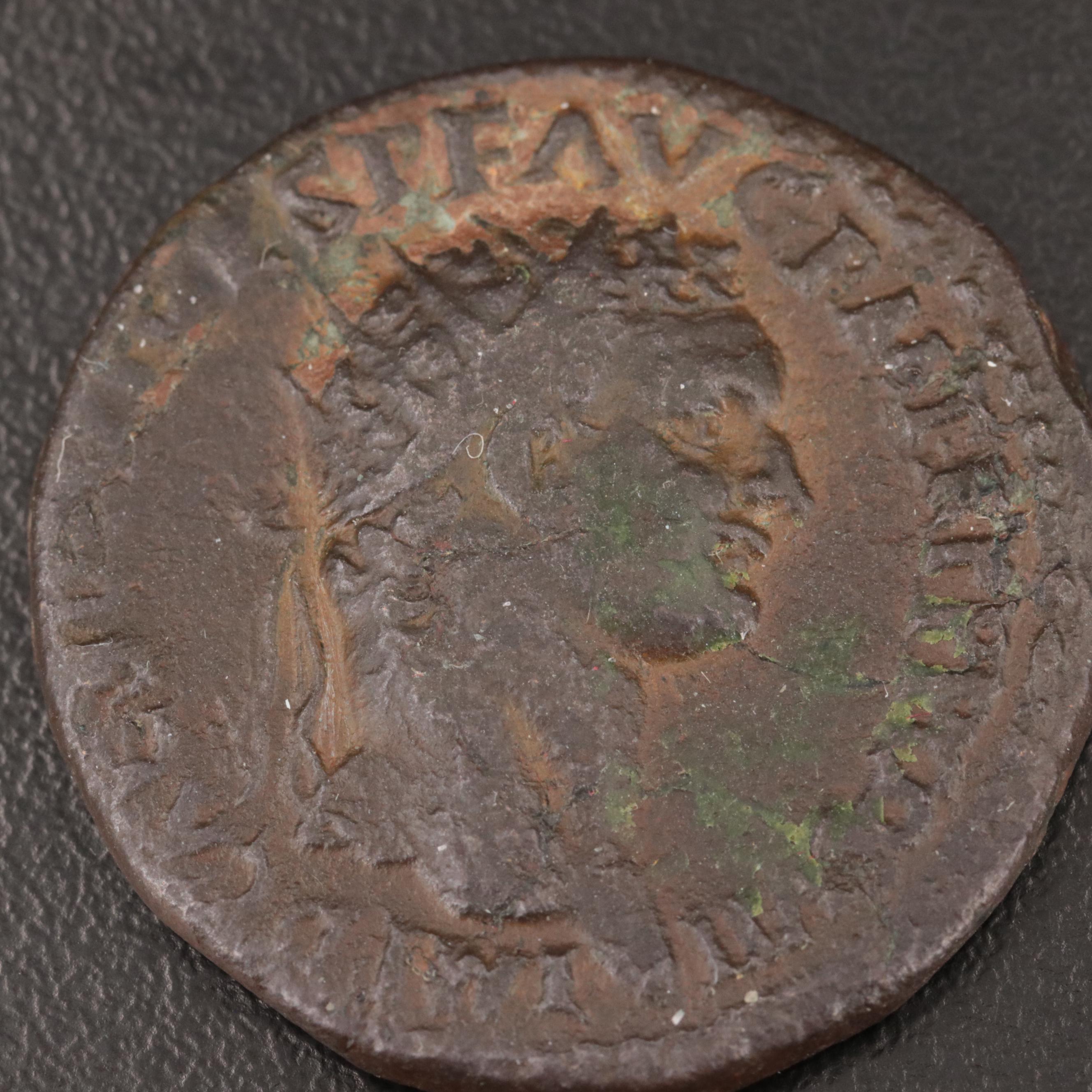Ancient Roman Imperial Dupondius of Domitian, ca. 81 AD