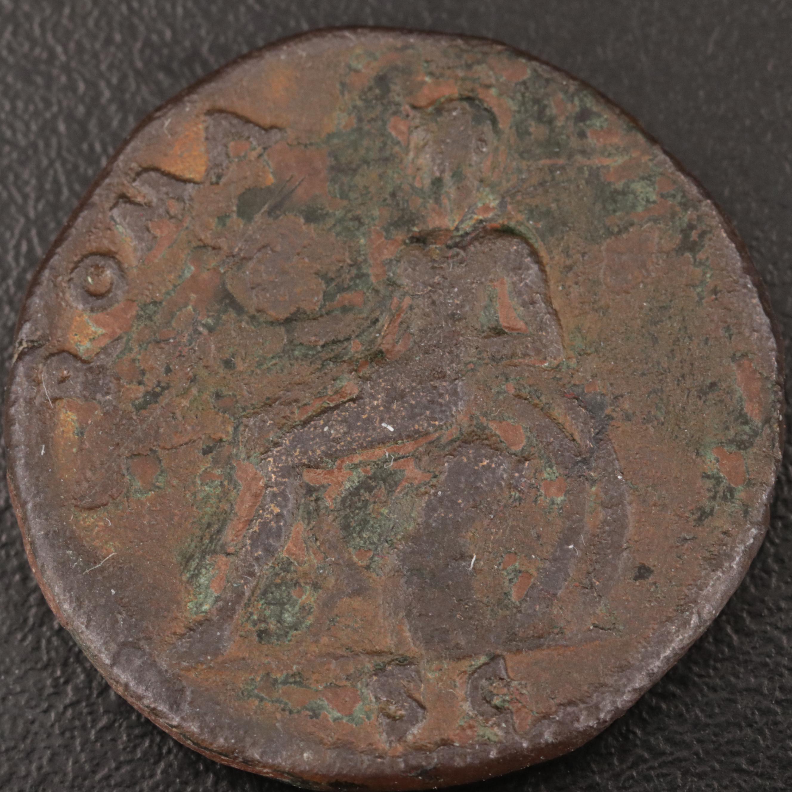 Ancient Roman Imperial Dupondius of Domitian, ca. 81 AD