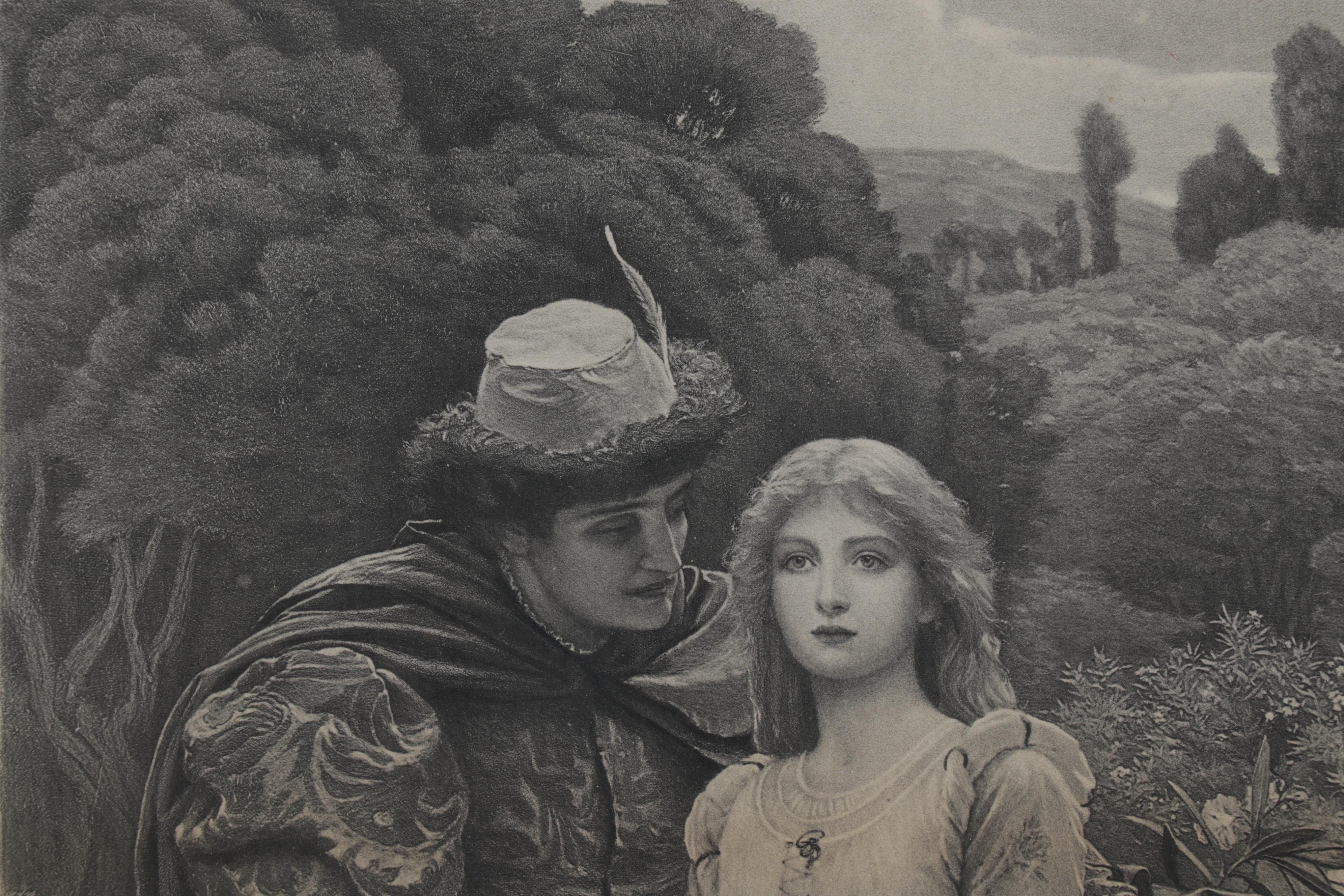 Photogravure After Charles Edward Perugini "The First Spoken Words of Love"