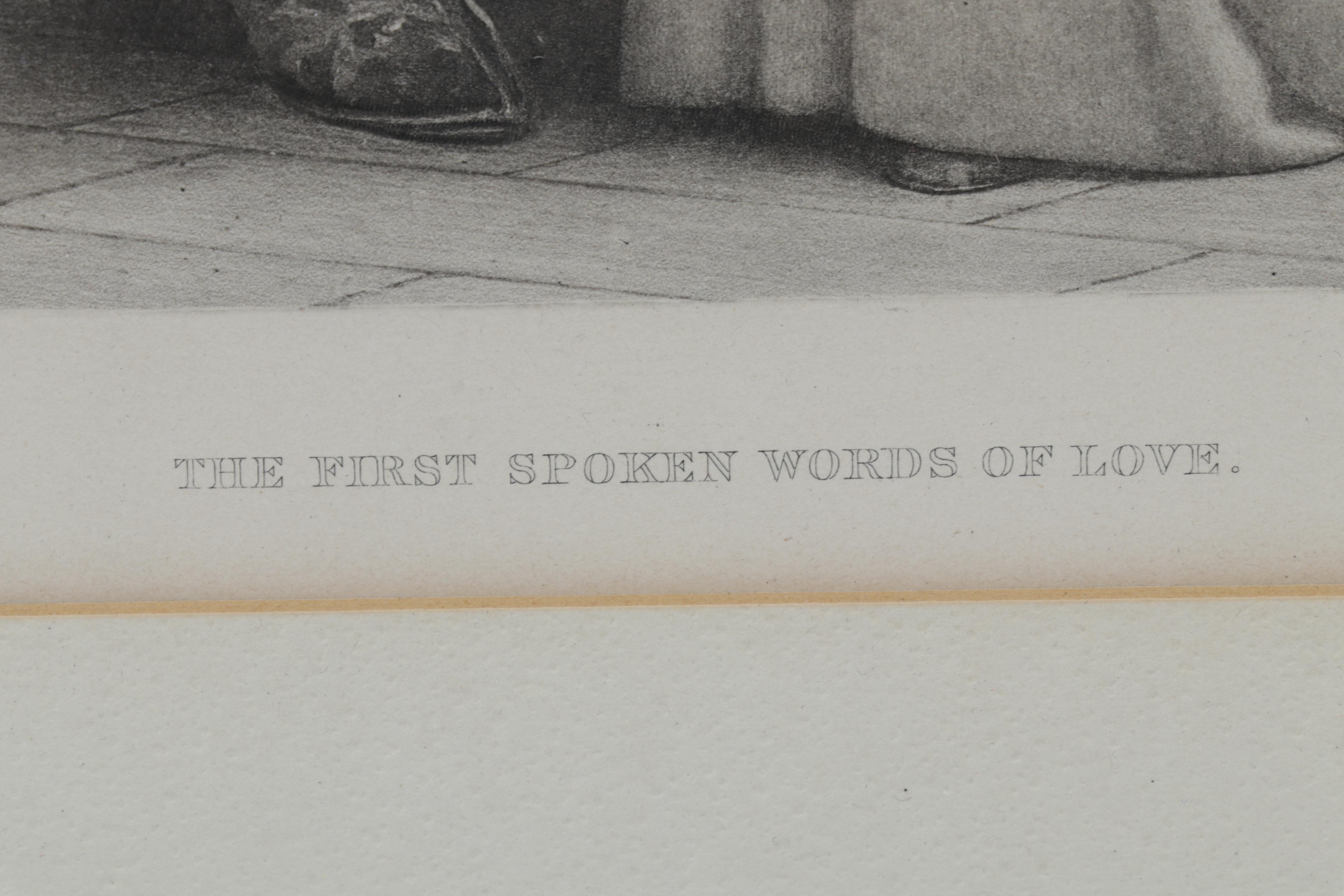 Photogravure After Charles Edward Perugini "The First Spoken Words of Love"