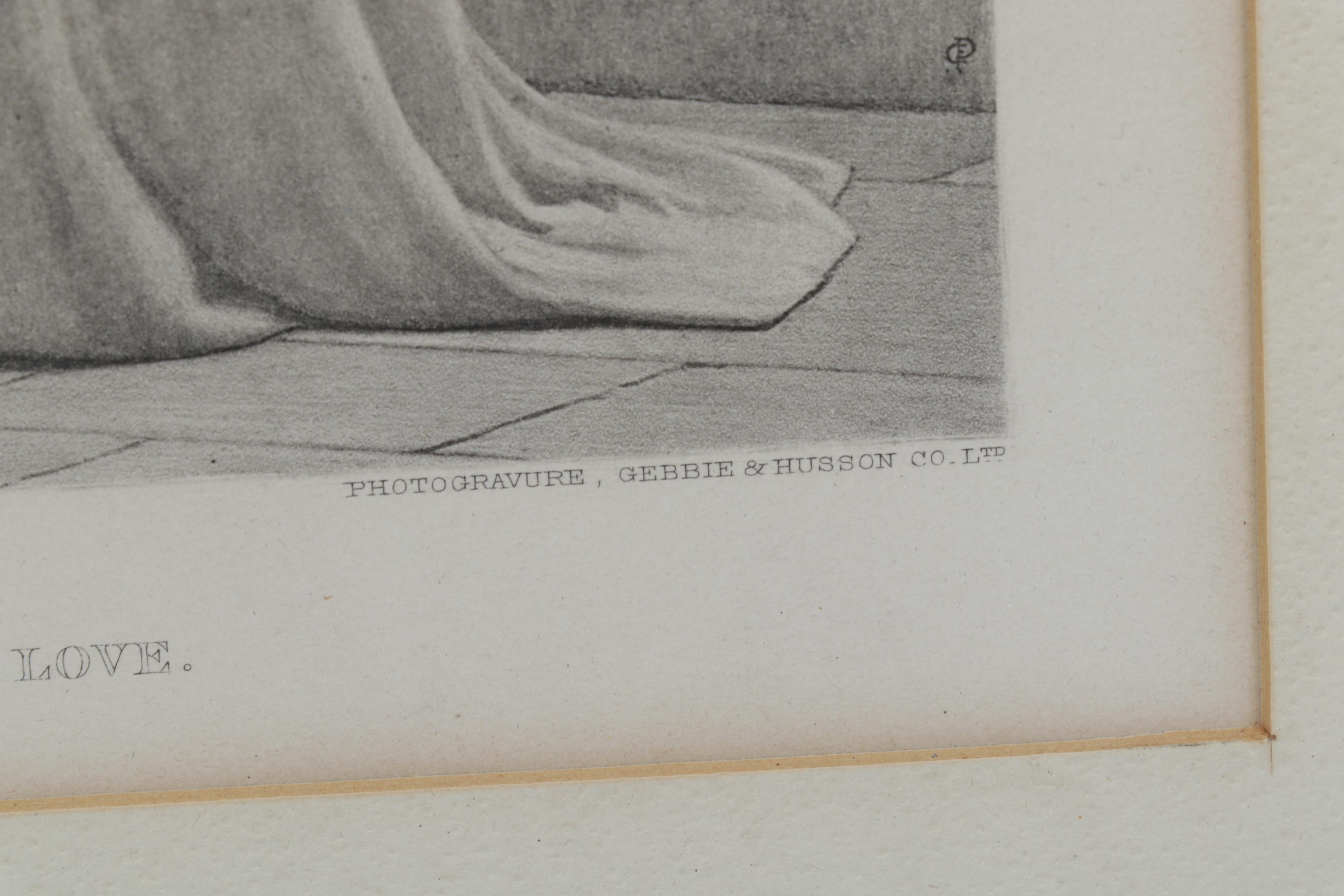 Photogravure After Charles Edward Perugini "The First Spoken Words of Love"