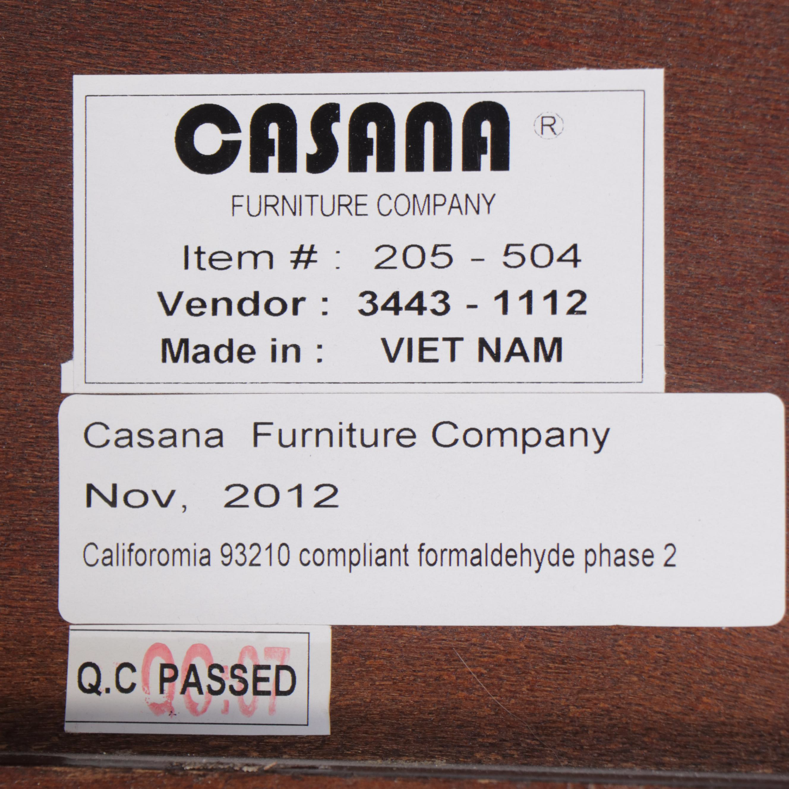 Casana Furniture "Juliette" Cherrywood Queen Size Bed Frame with Nightstand