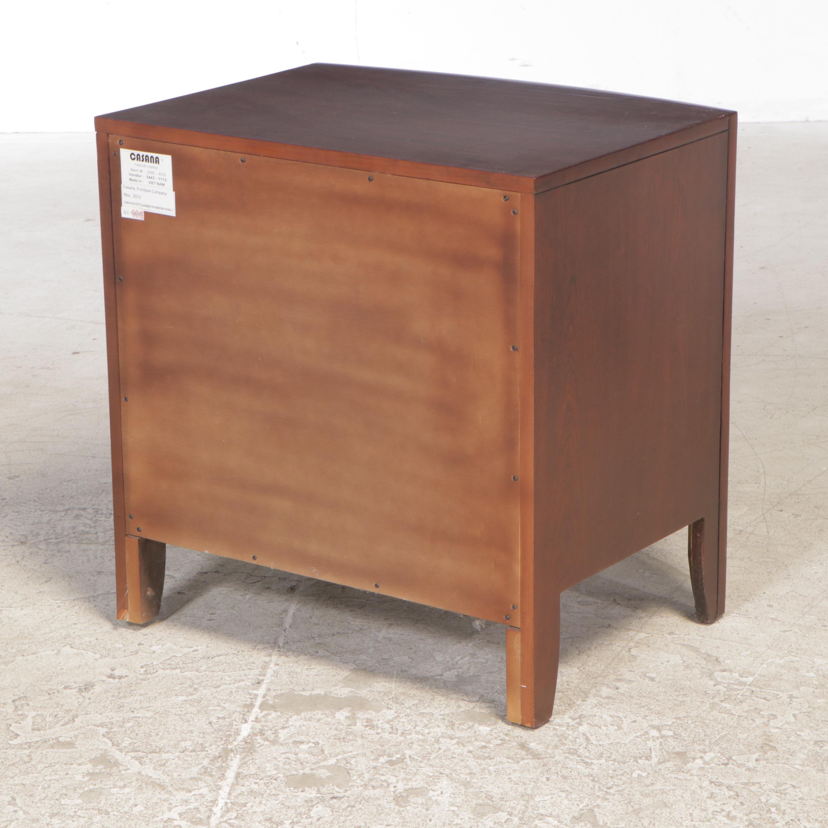 Casana Furniture "Juliette" Cherrywood Queen Size Bed Frame with Nightstand