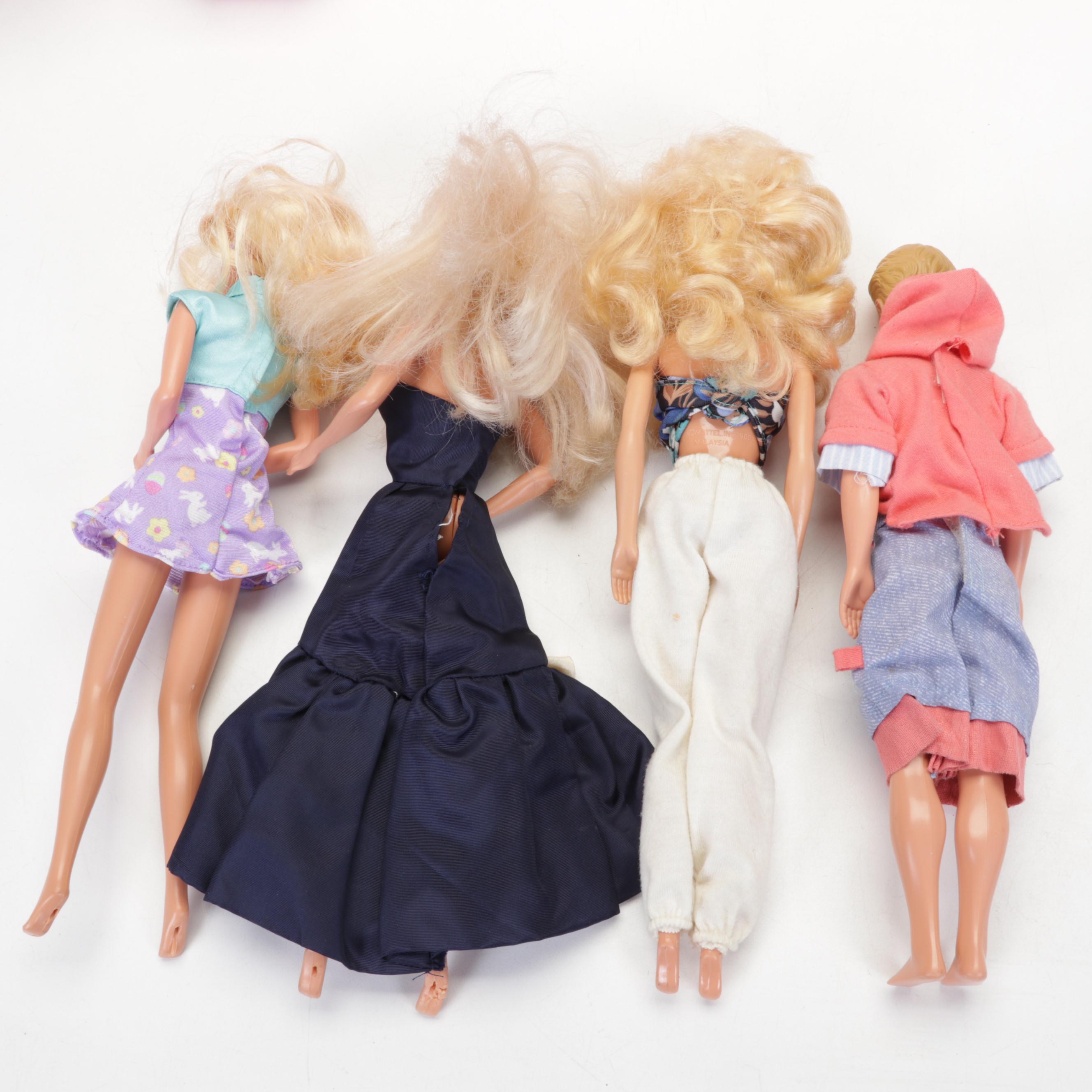 Mattel Barbie Dolls, Clothing, Cases, & Accessories with 1980's Trans-Am