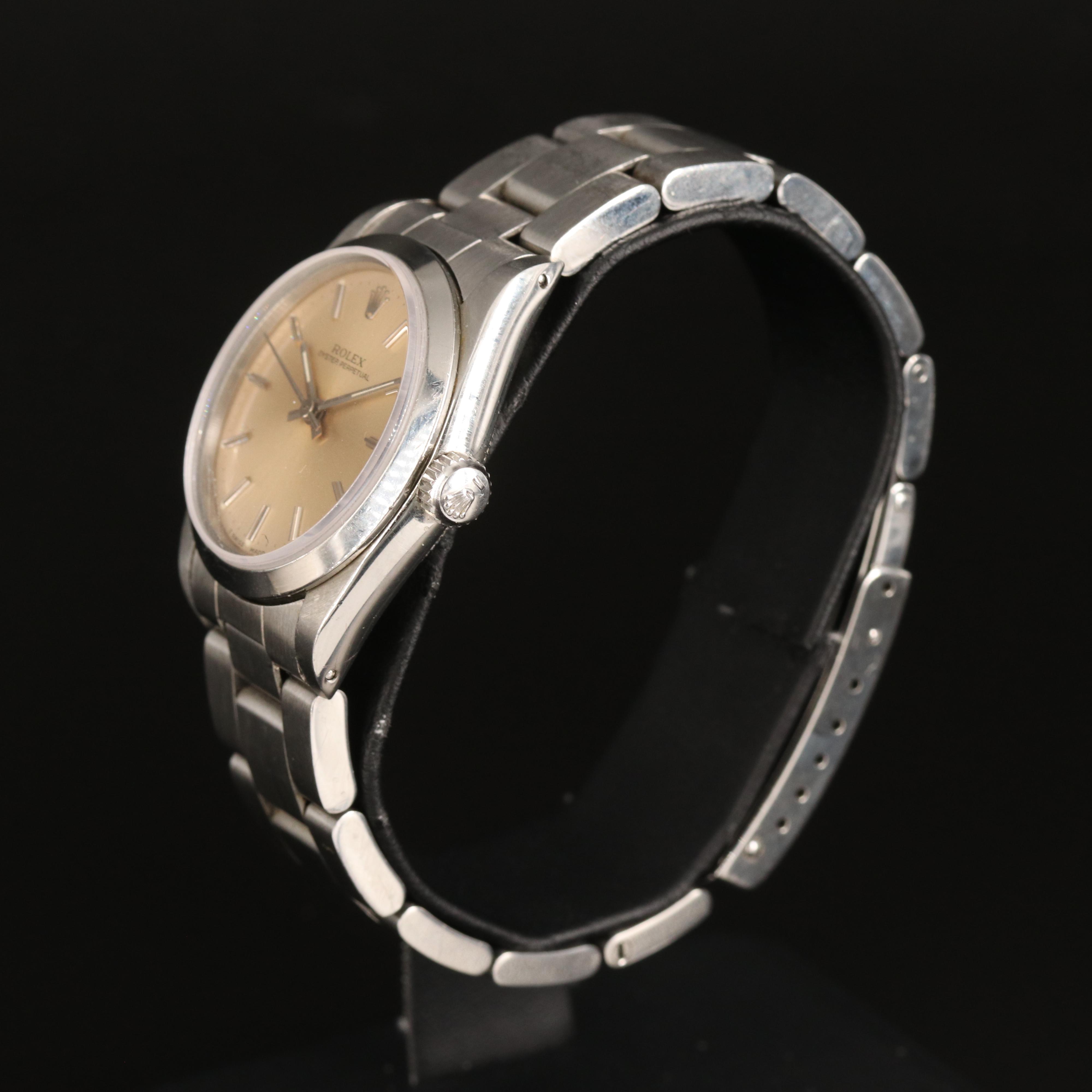 Rolex Stainless Steel Oyster Perpetual Watch Circa 1990