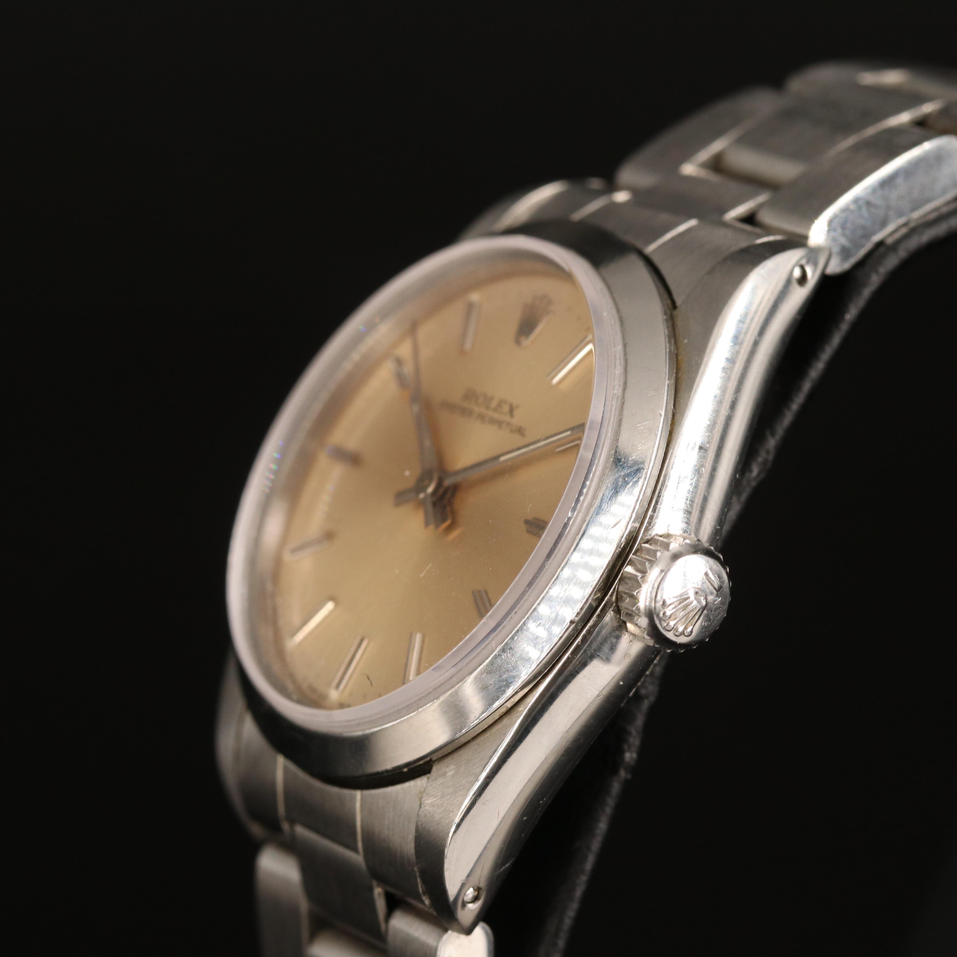 Rolex Stainless Steel Oyster Perpetual Watch Circa 1990
