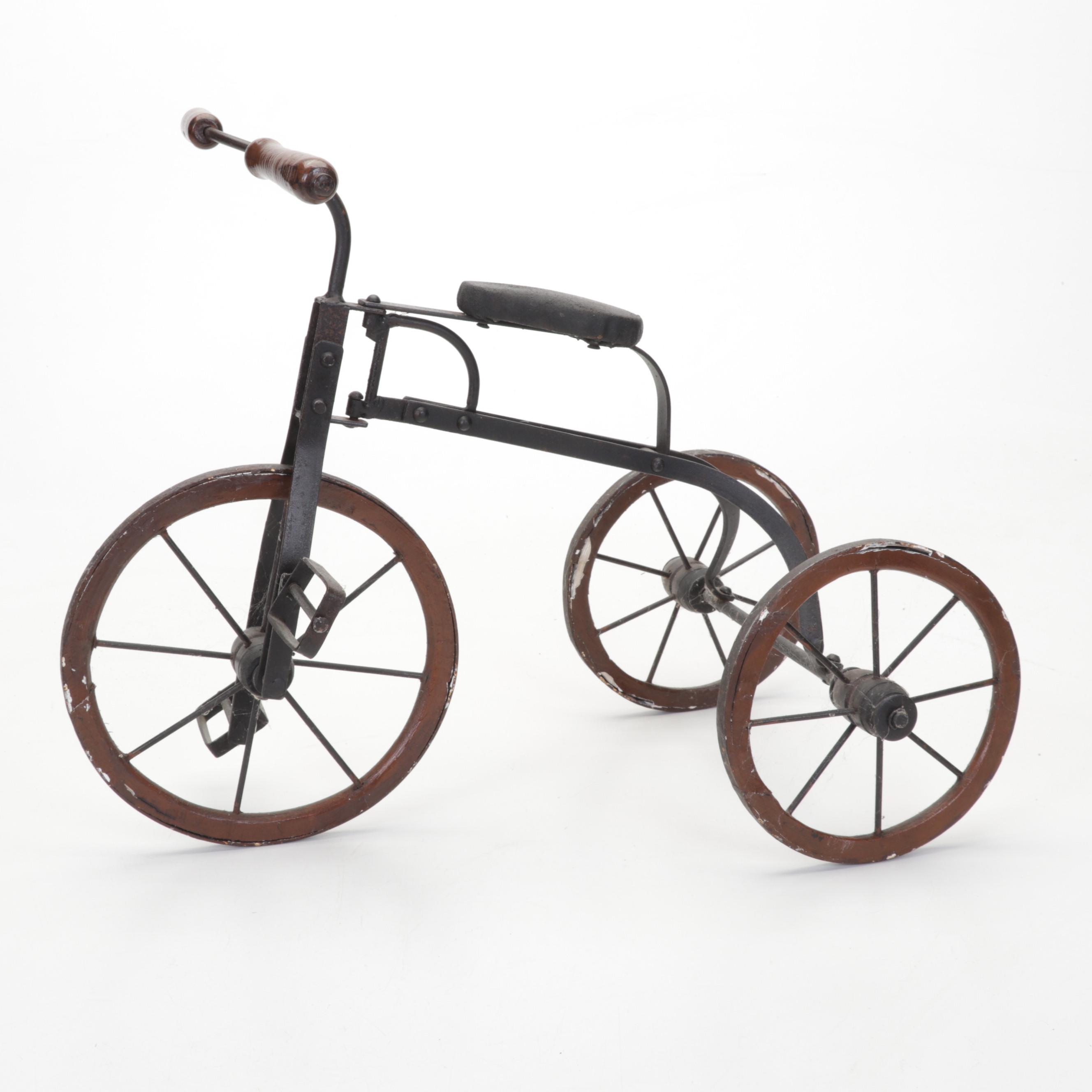 Baby Doll Sleigh, Iron Ice Tongs, Crocheted Textiles and Miniature Tricycles