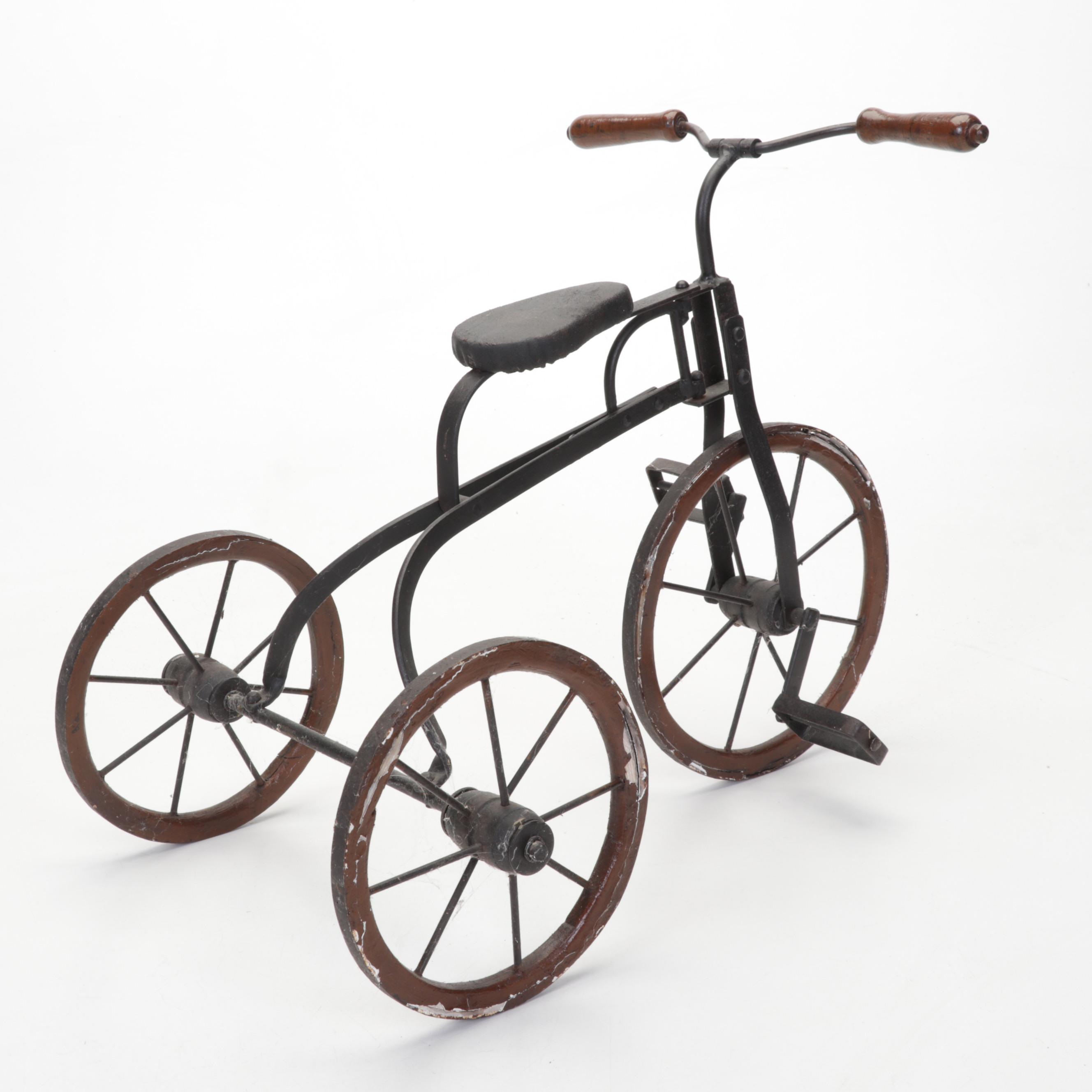 Baby Doll Sleigh, Iron Ice Tongs, Crocheted Textiles and Miniature Tricycles