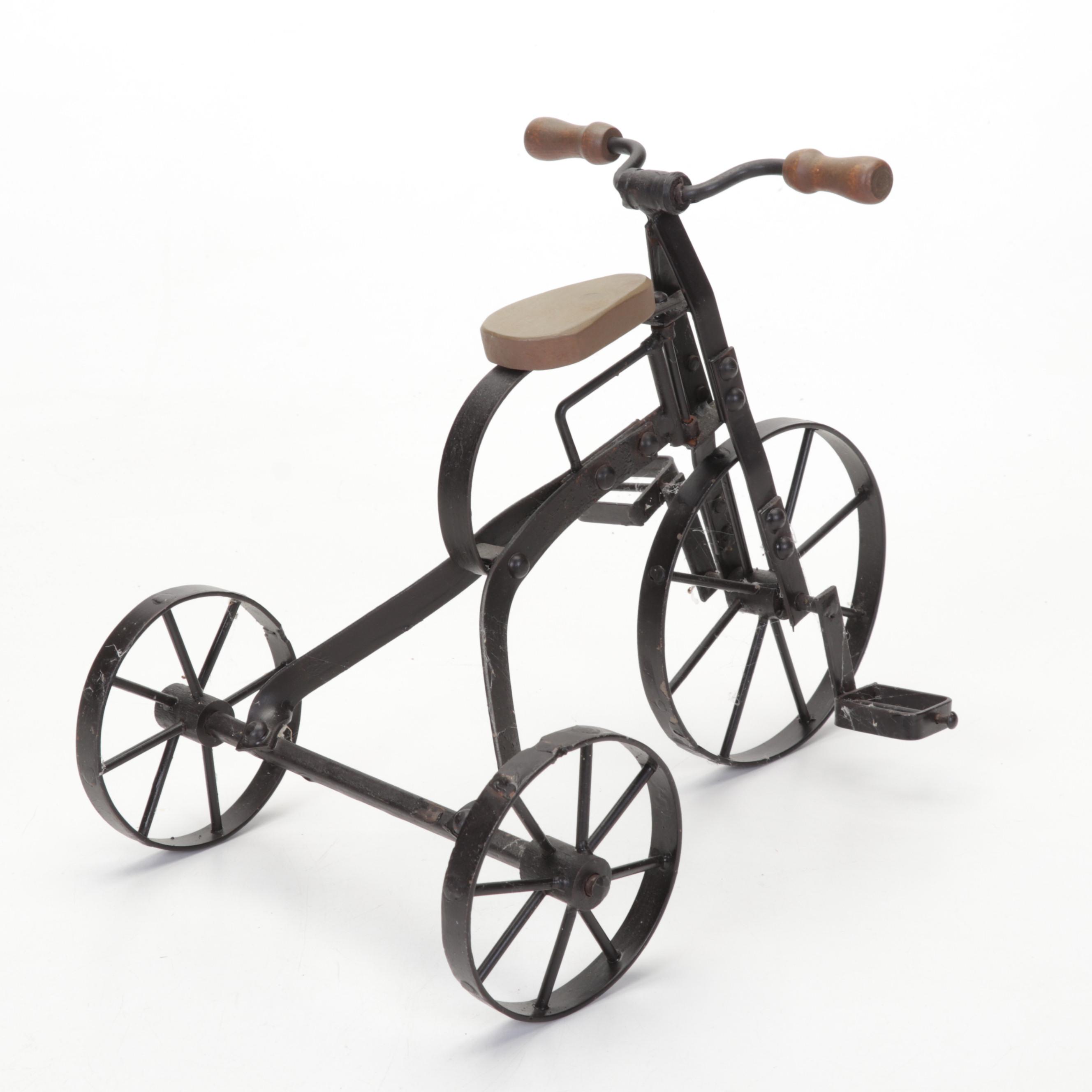 Baby Doll Sleigh, Iron Ice Tongs, Crocheted Textiles and Miniature Tricycles