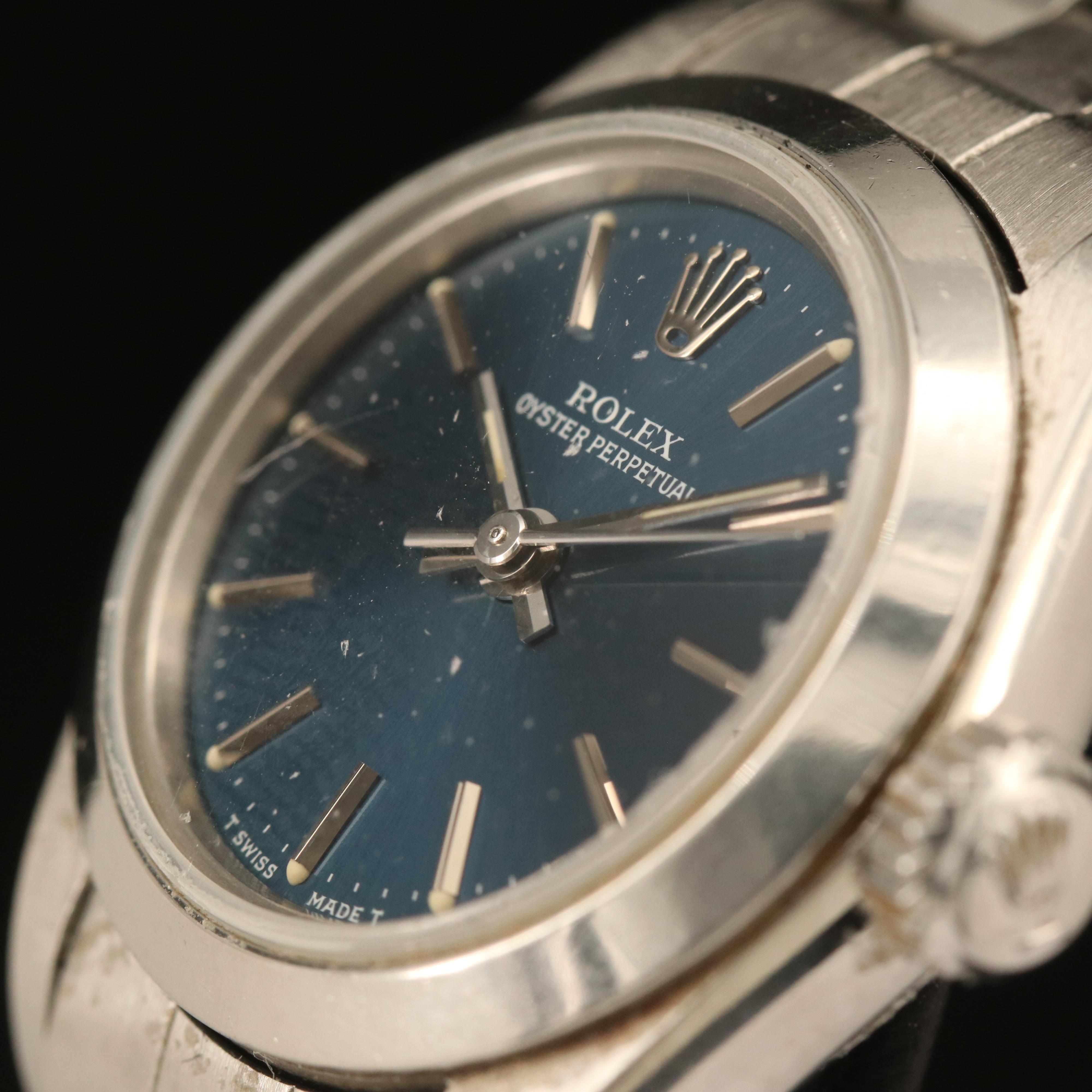 1990 Rolex Stainless Steel Oyster Perpetual Watch