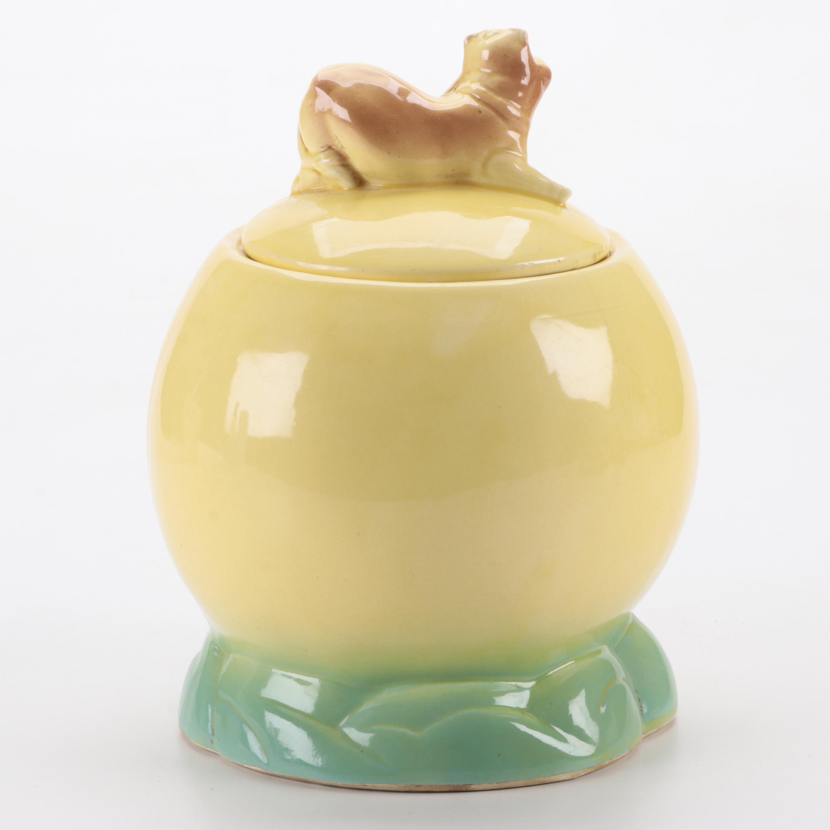 Robinson Ransbottom Pottery Co. Cow Jumped Over The Moon Cookie Jar