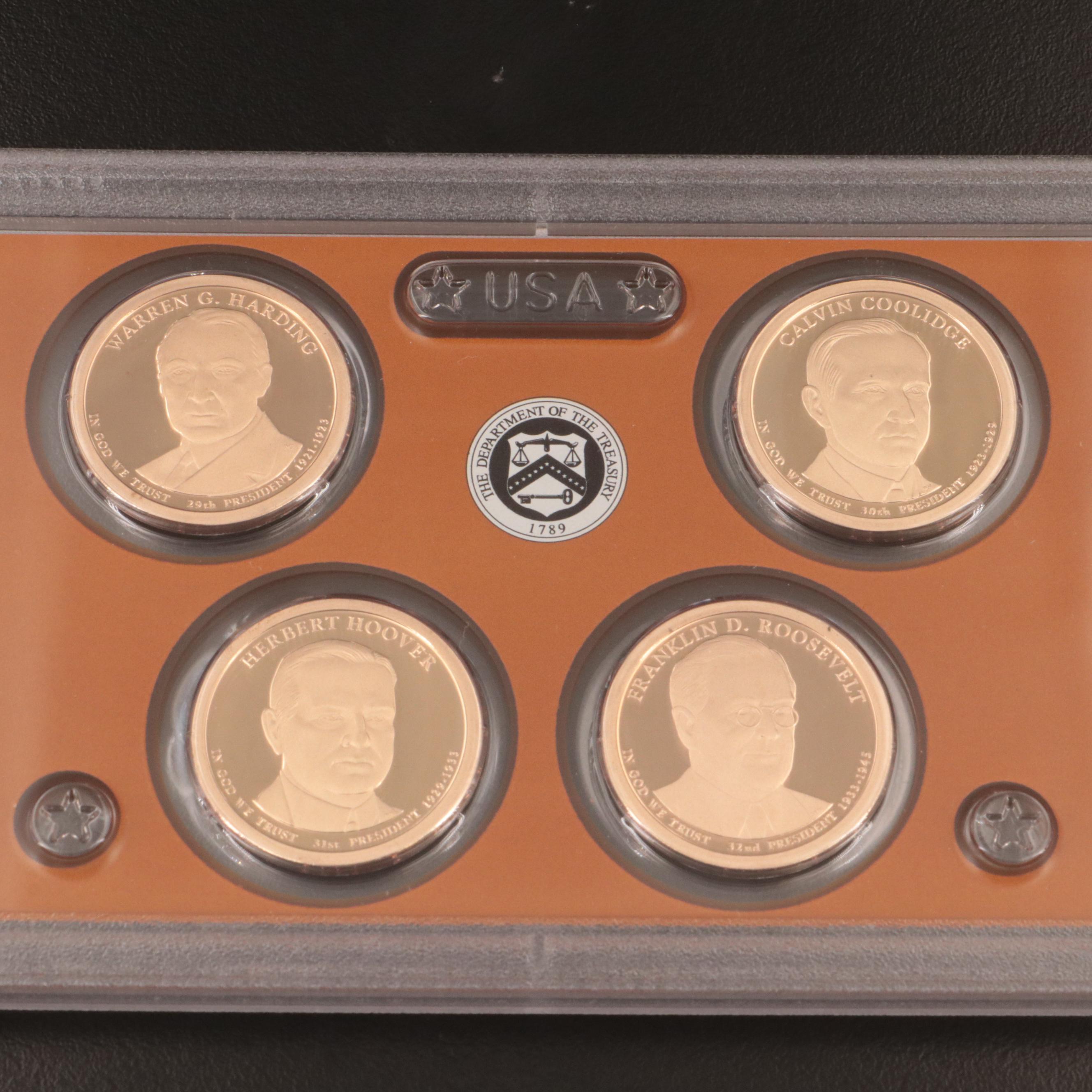 Three U.S. Mint Silver Proof Sets 2014, 2015, 2017