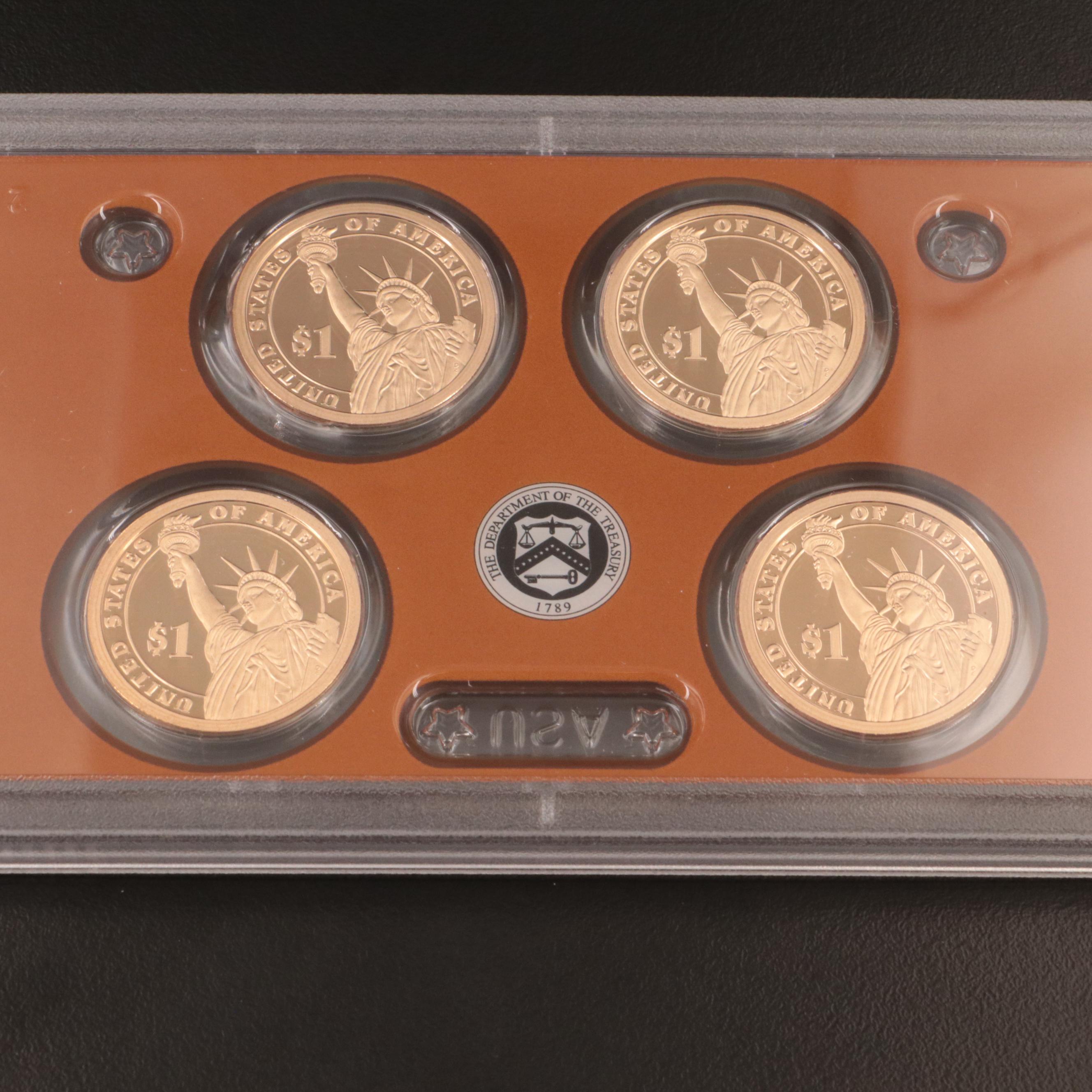 Three U.S. Mint Silver Proof Sets 2014, 2015, 2017