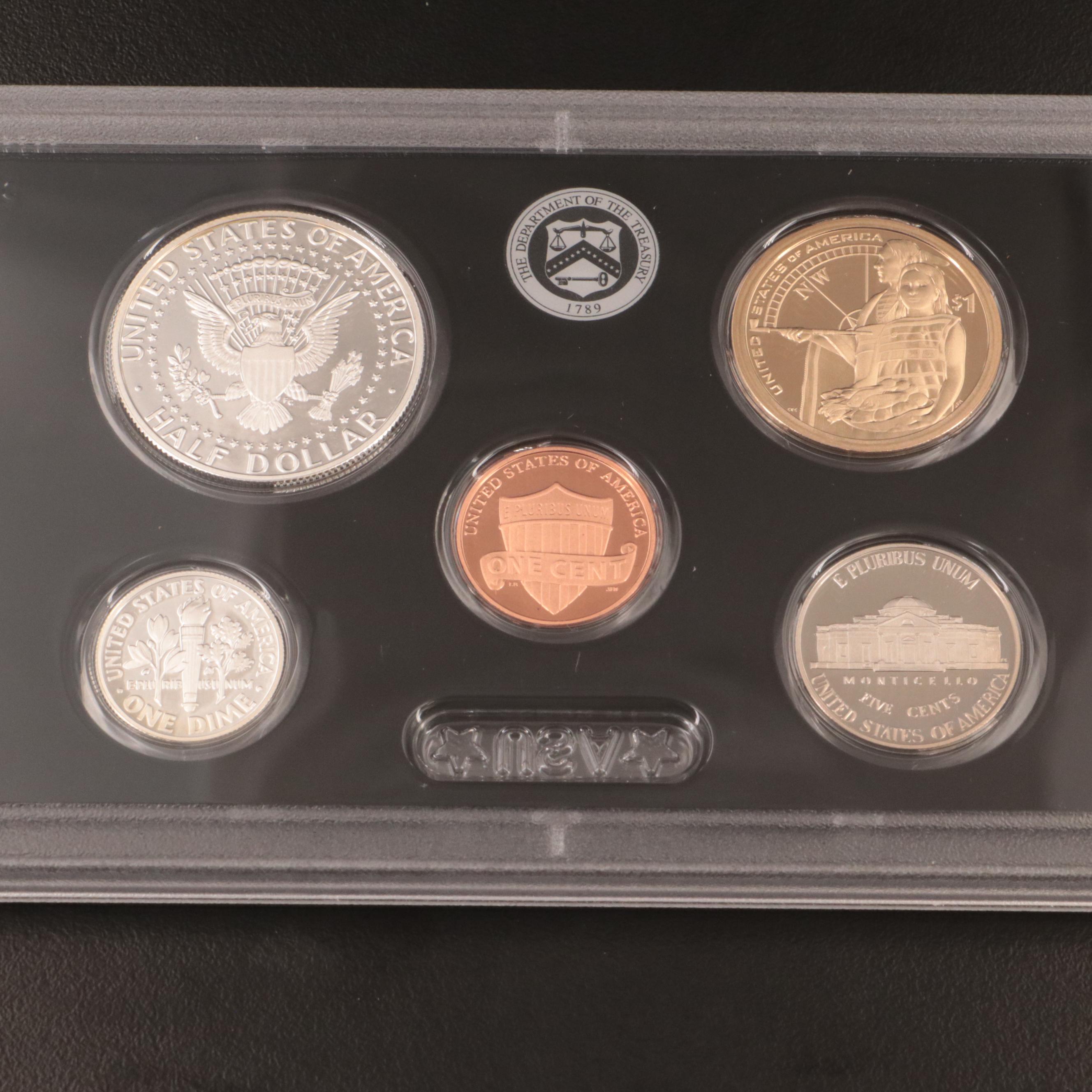 Three U.S. Mint Silver Proof Sets 2014, 2015, 2017