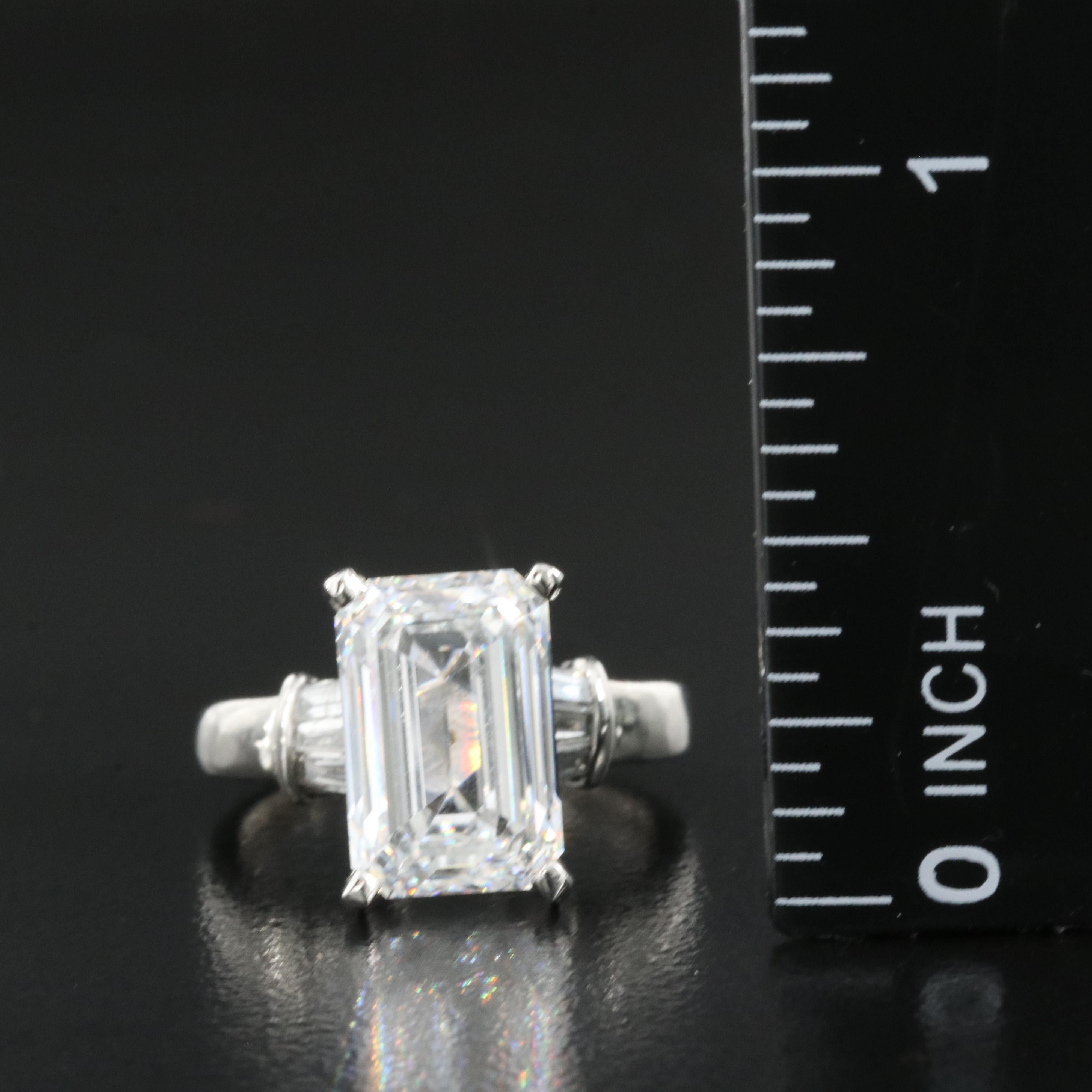 Platinum 5.28 CTW Lab Grown Diamond Ring with IGI Report