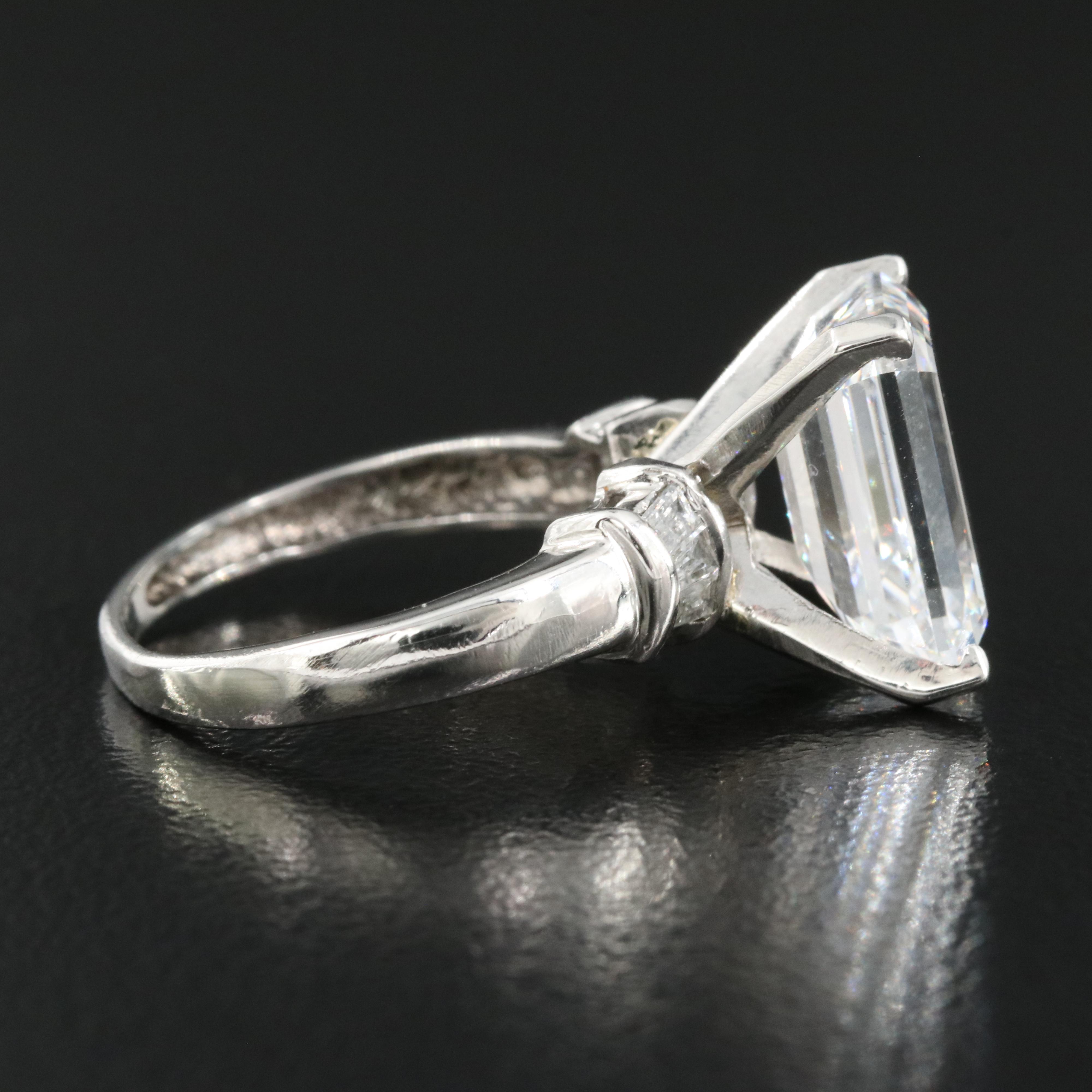 Platinum 5.28 CTW Lab Grown Diamond Ring with IGI Report