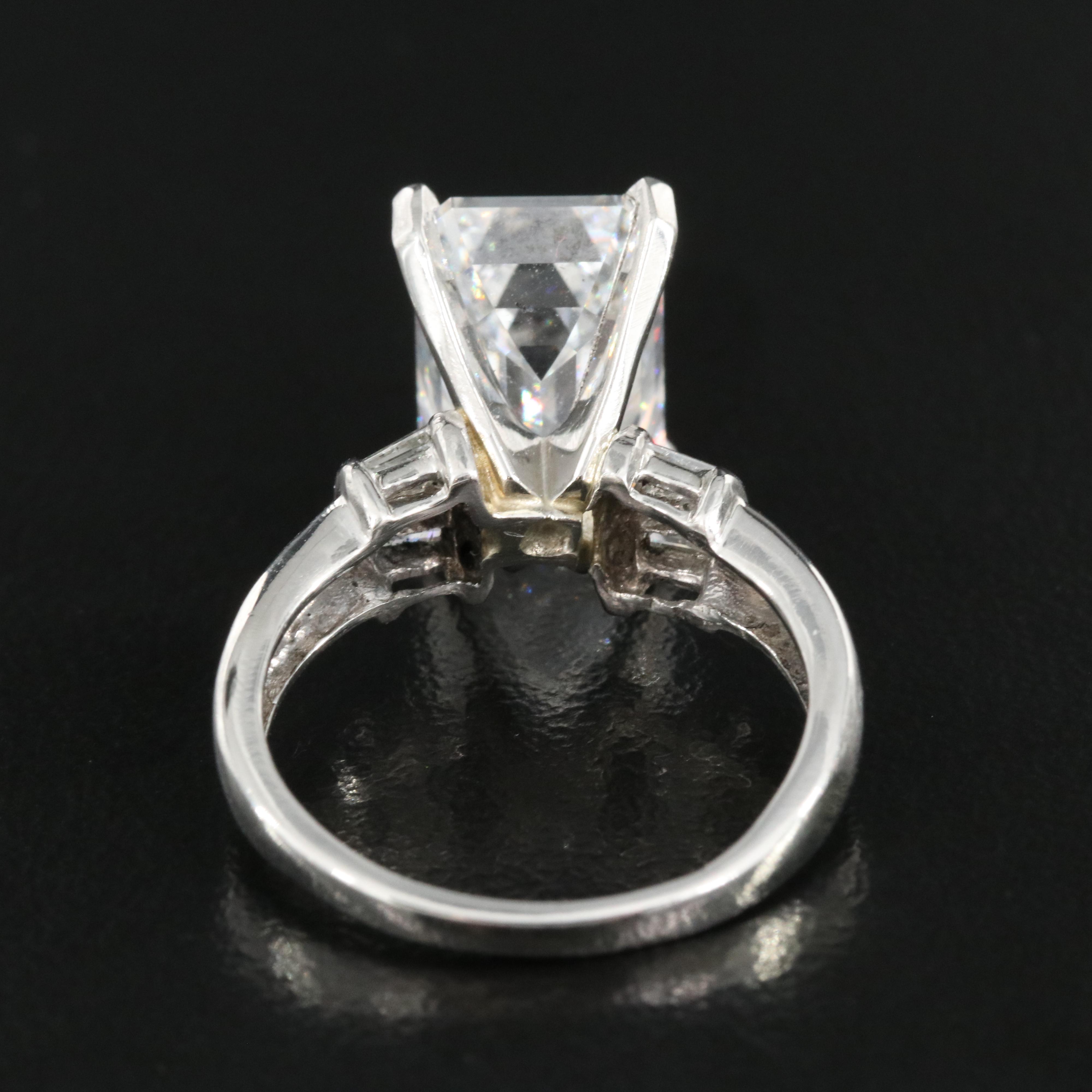 Platinum 5.28 CTW Lab Grown Diamond Ring with IGI Report