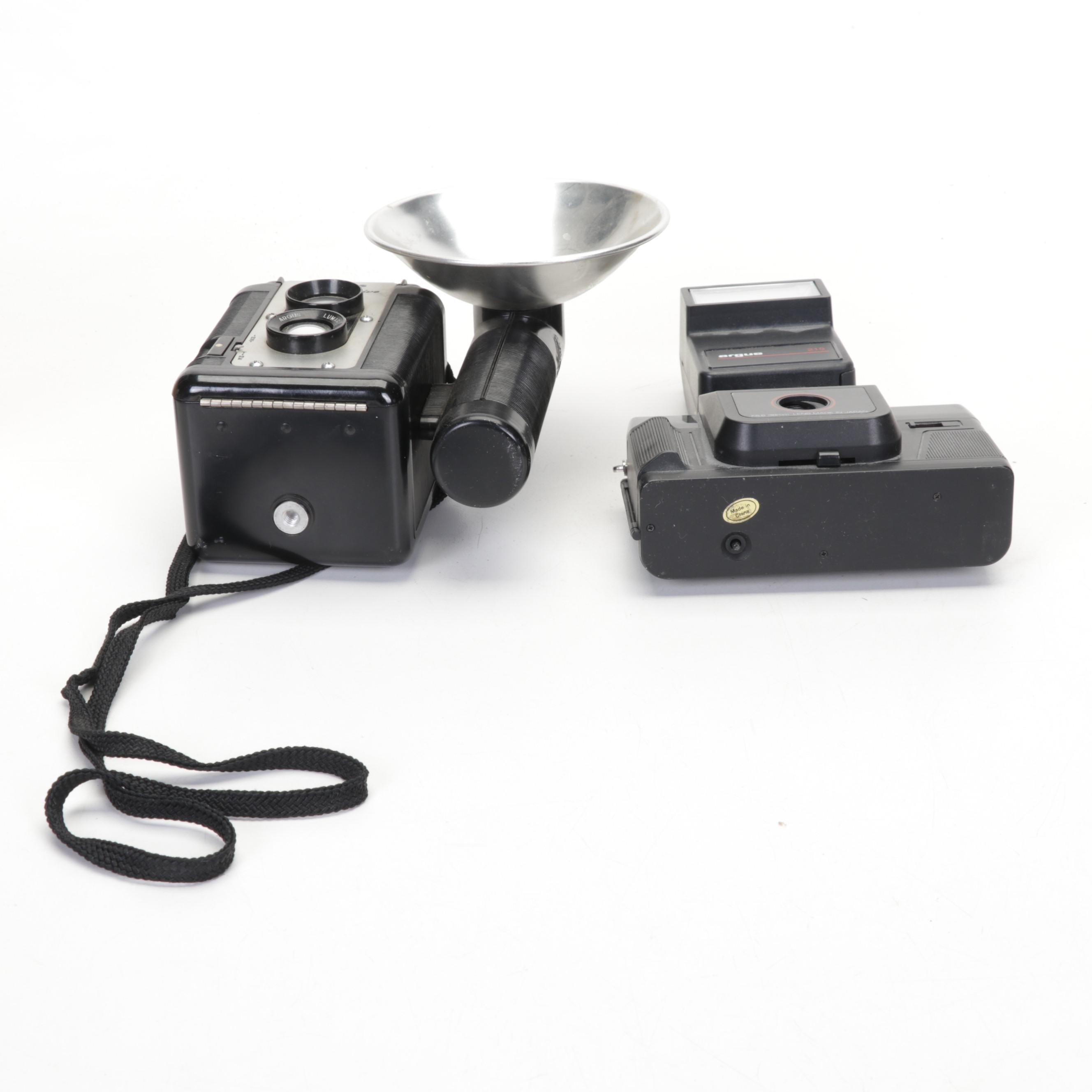 Argus Cameras and Slide Viewer w/ Fuji, Kodak, and Other Cameras and Accessories