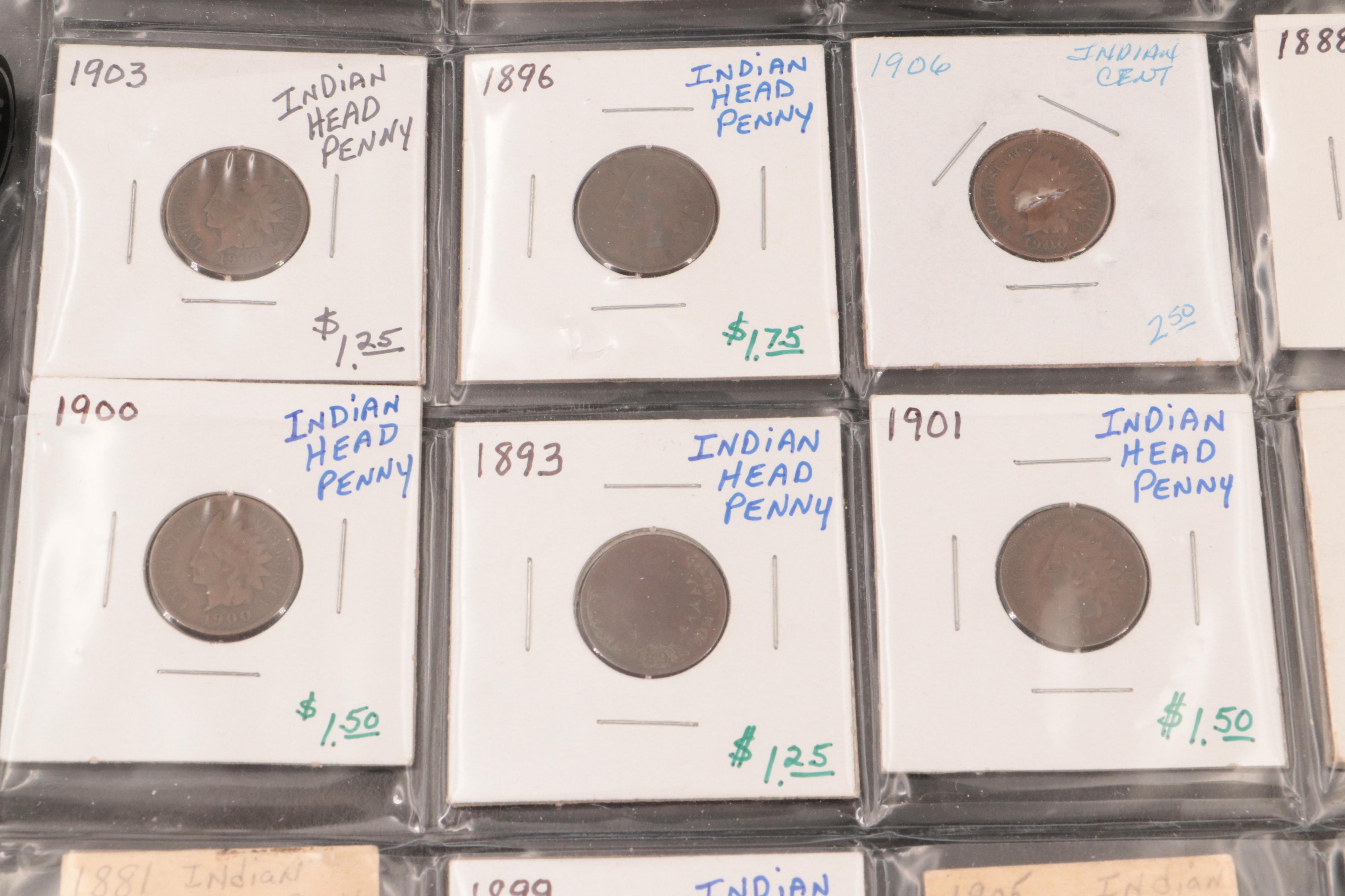 Kennedy Half Dollars with Indian Head and Lincoln Cents