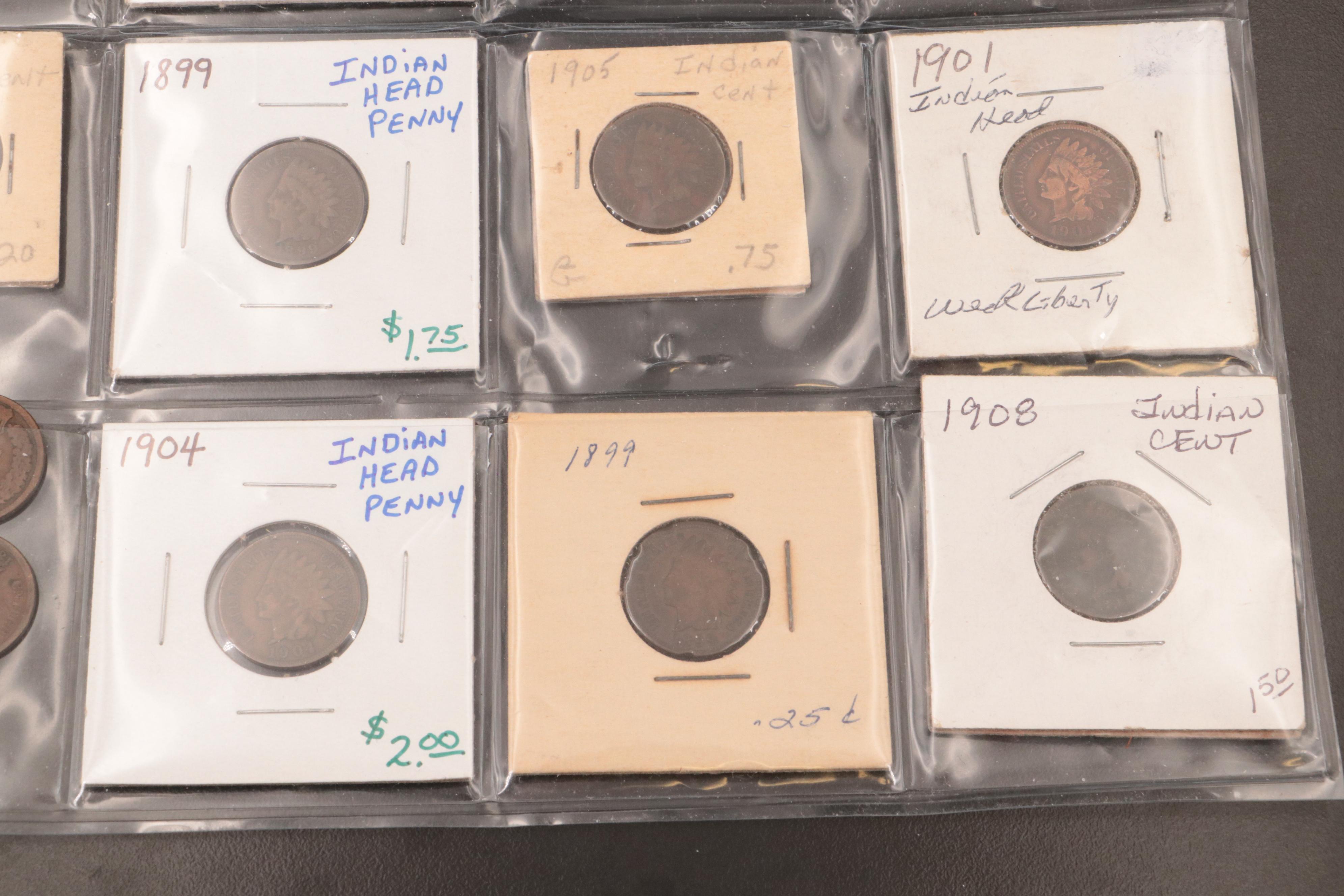 Kennedy Half Dollars with Indian Head and Lincoln Cents