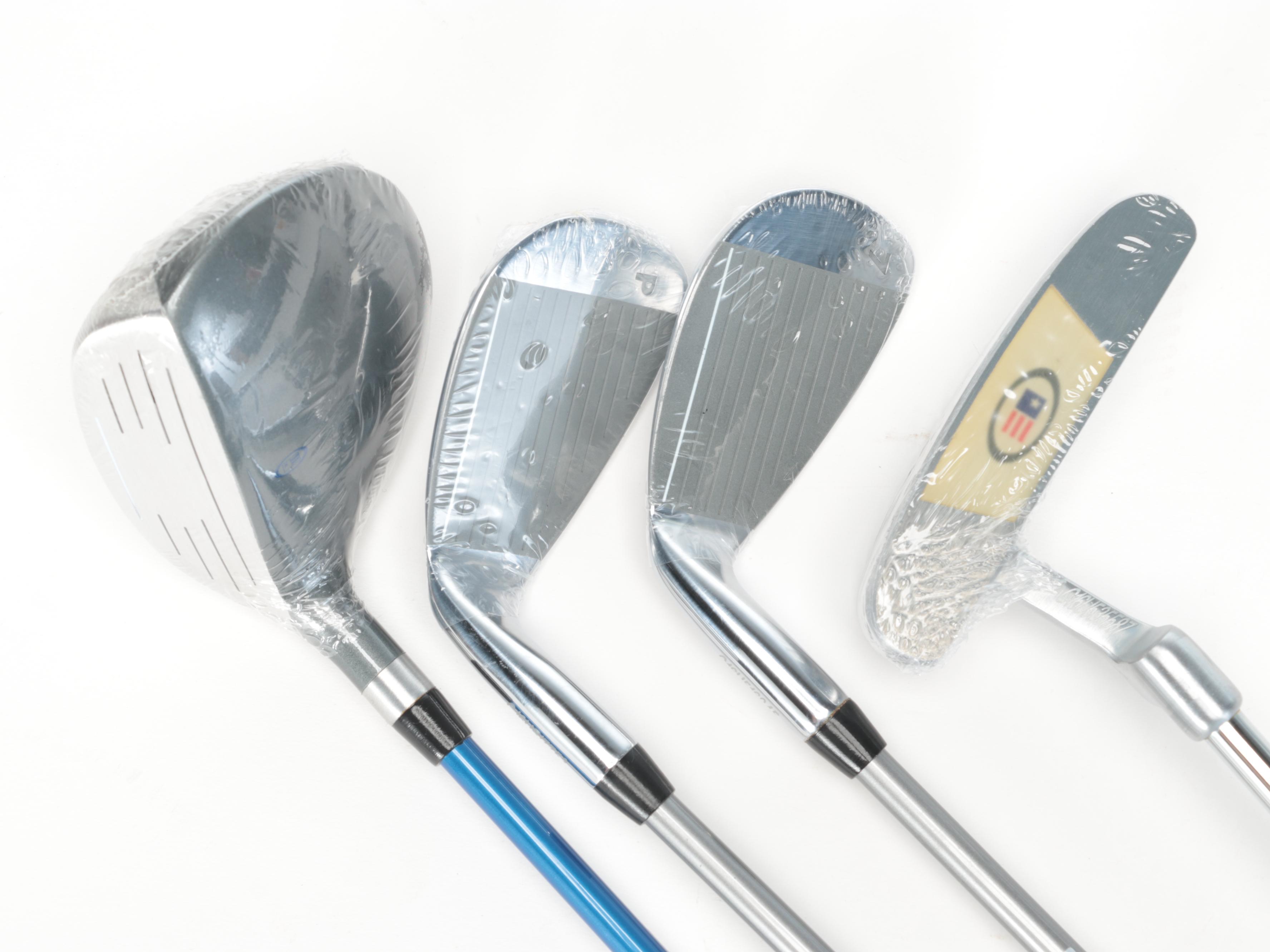 US Kids Golf Nylon Golf Bag With Clubs