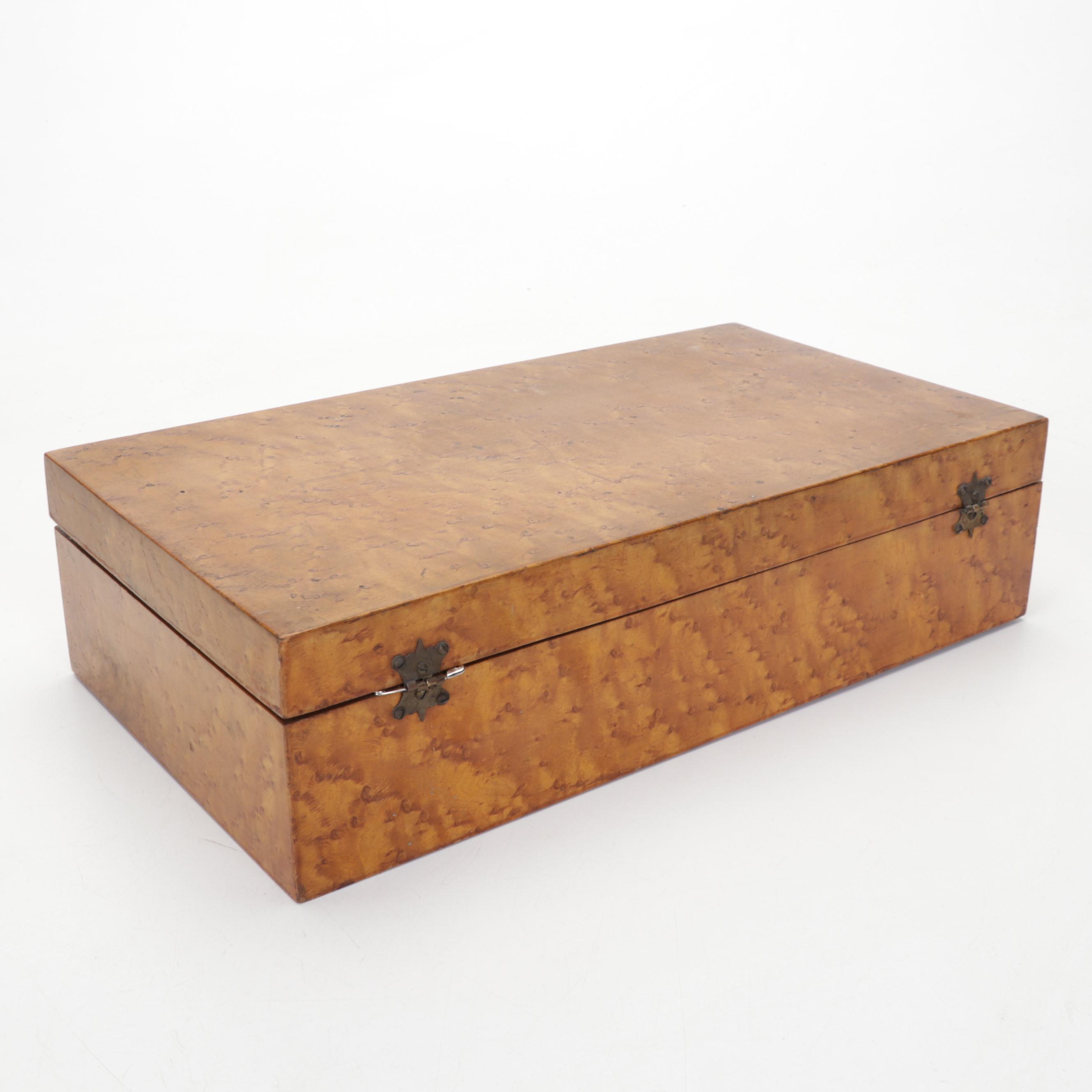 Coralene Glass Vase, Sea Shells, Fossil Coral, Fossil Shark Teeth, Wooden Box