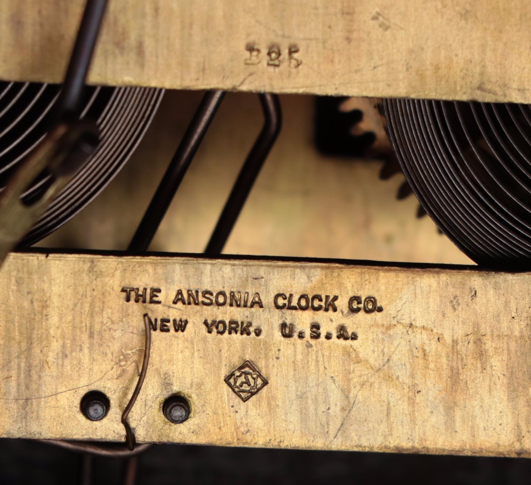 Ansonia Tambour Style Mantel Clock, Late 19th/Early 20th Century