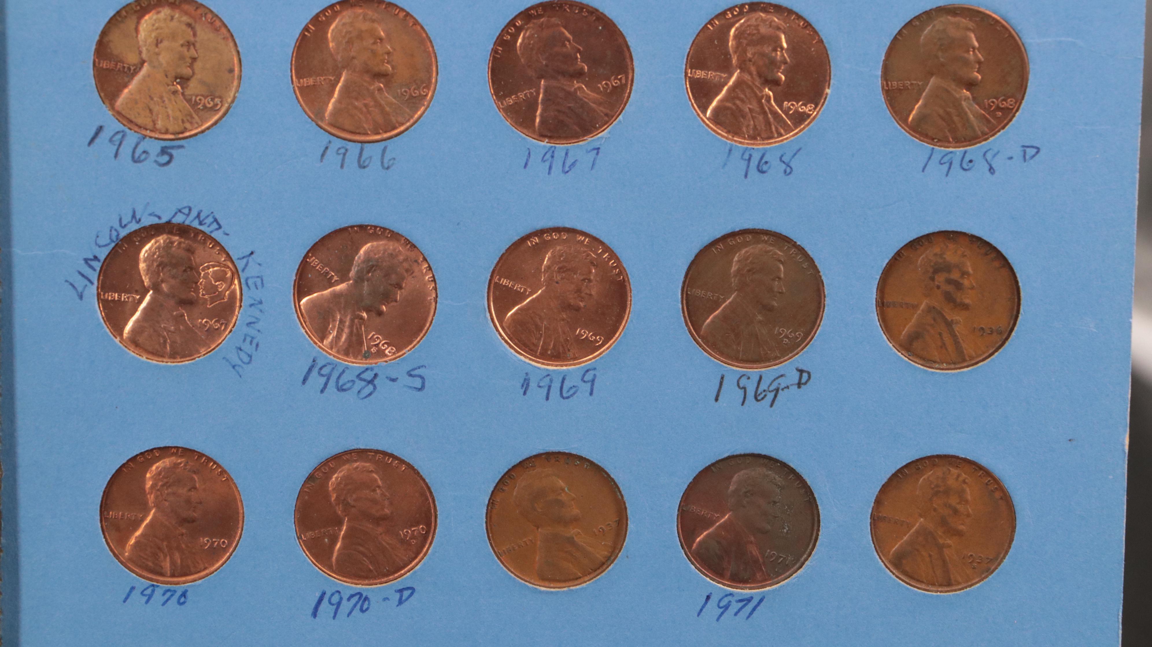 Three Whitman Binders of Lincoln Cents Starting in 1909