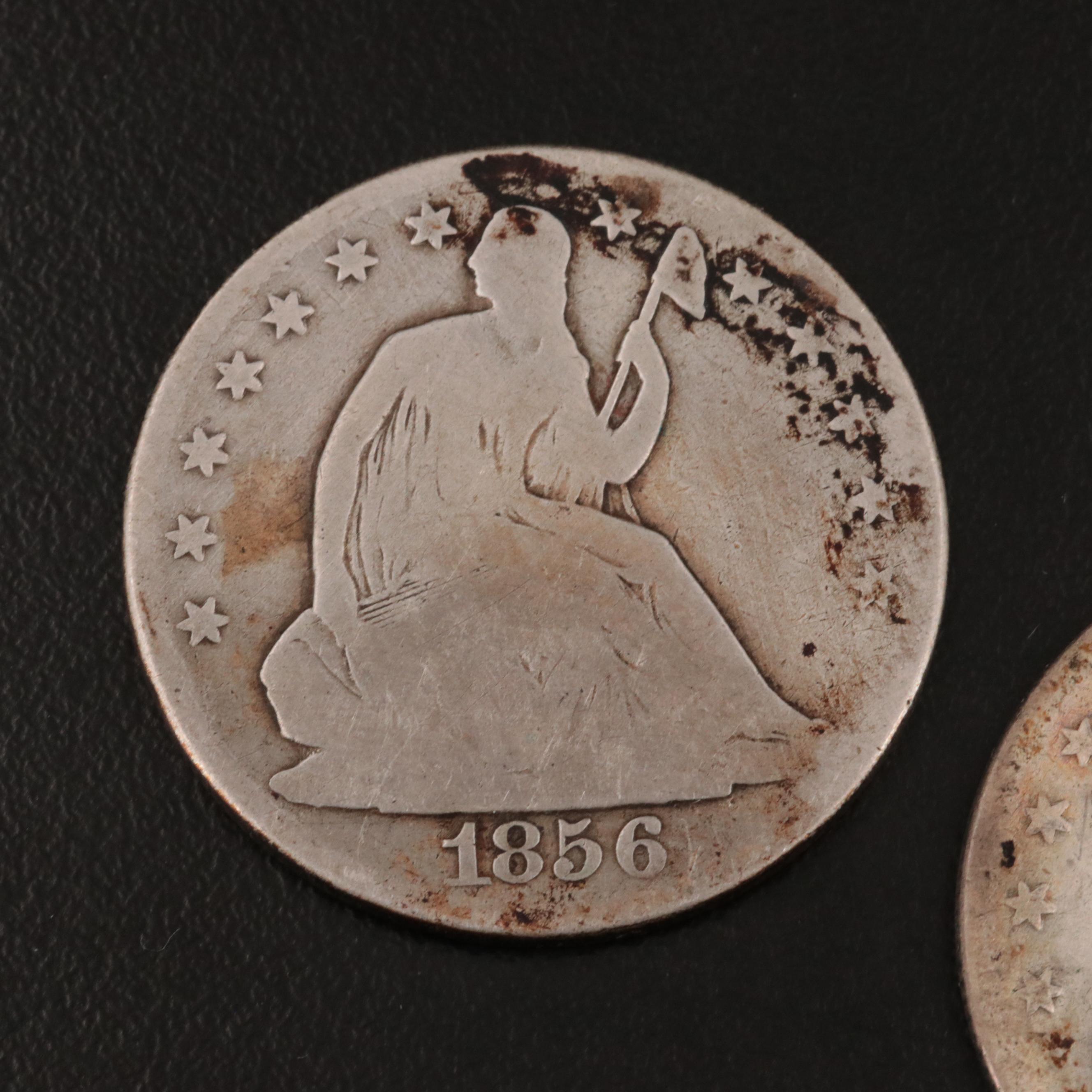 1856 and 1856-O Liberty Seated Silver Half Dollars