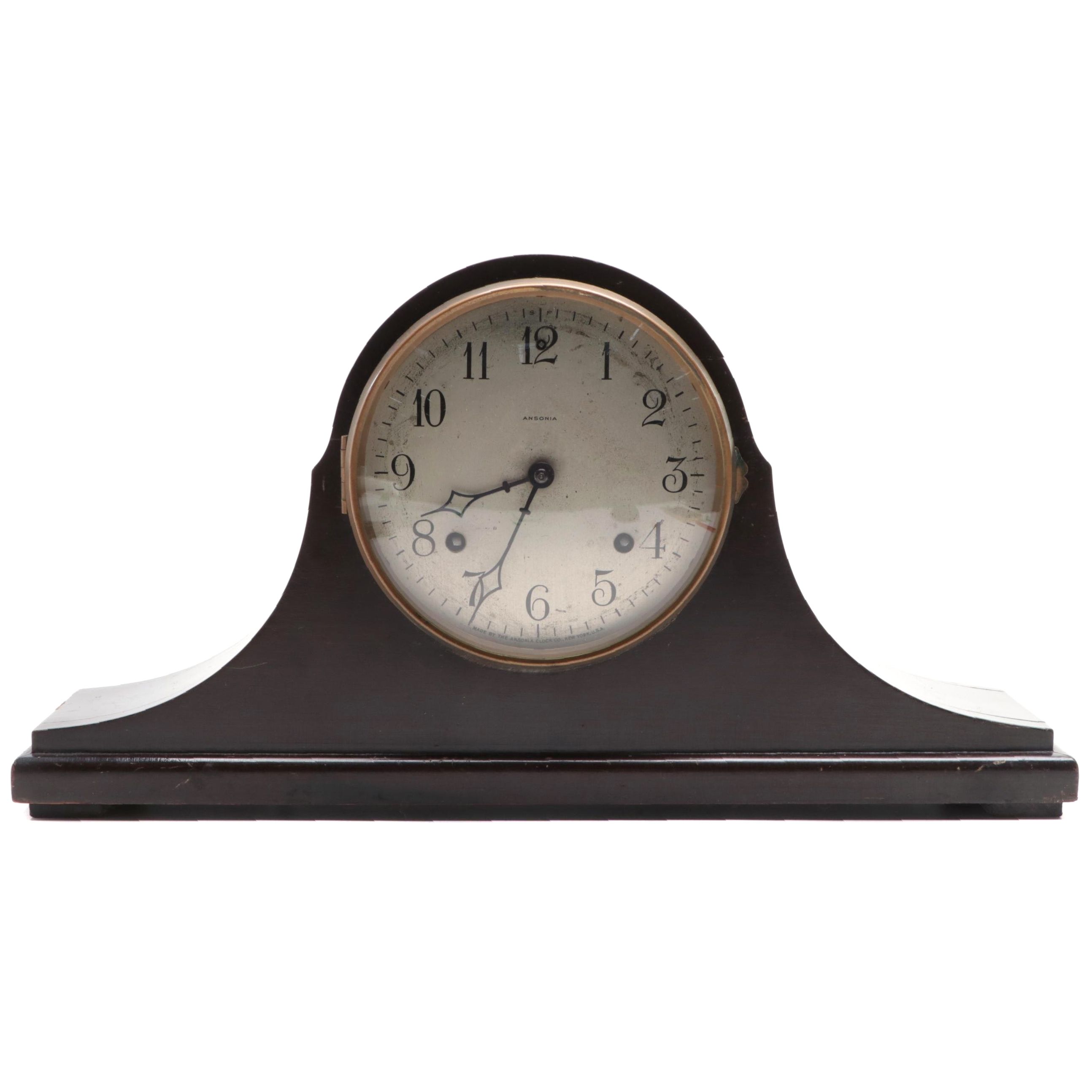 Ansonia Tambour Style Mantel Clock, Late 19th/Early 20th Century