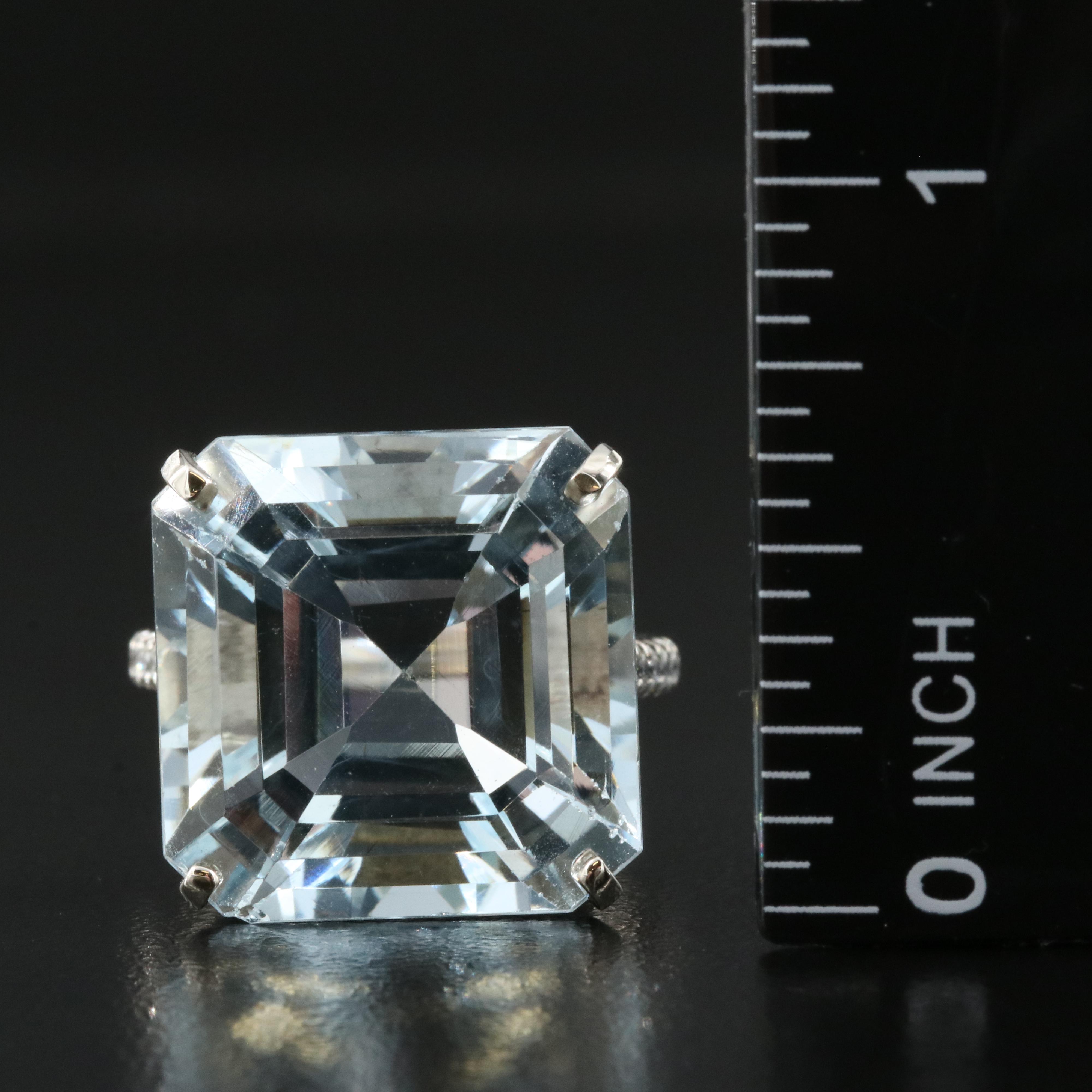 Neil Lane 14K 28.92 CT Aquamarine and Diamond Ring