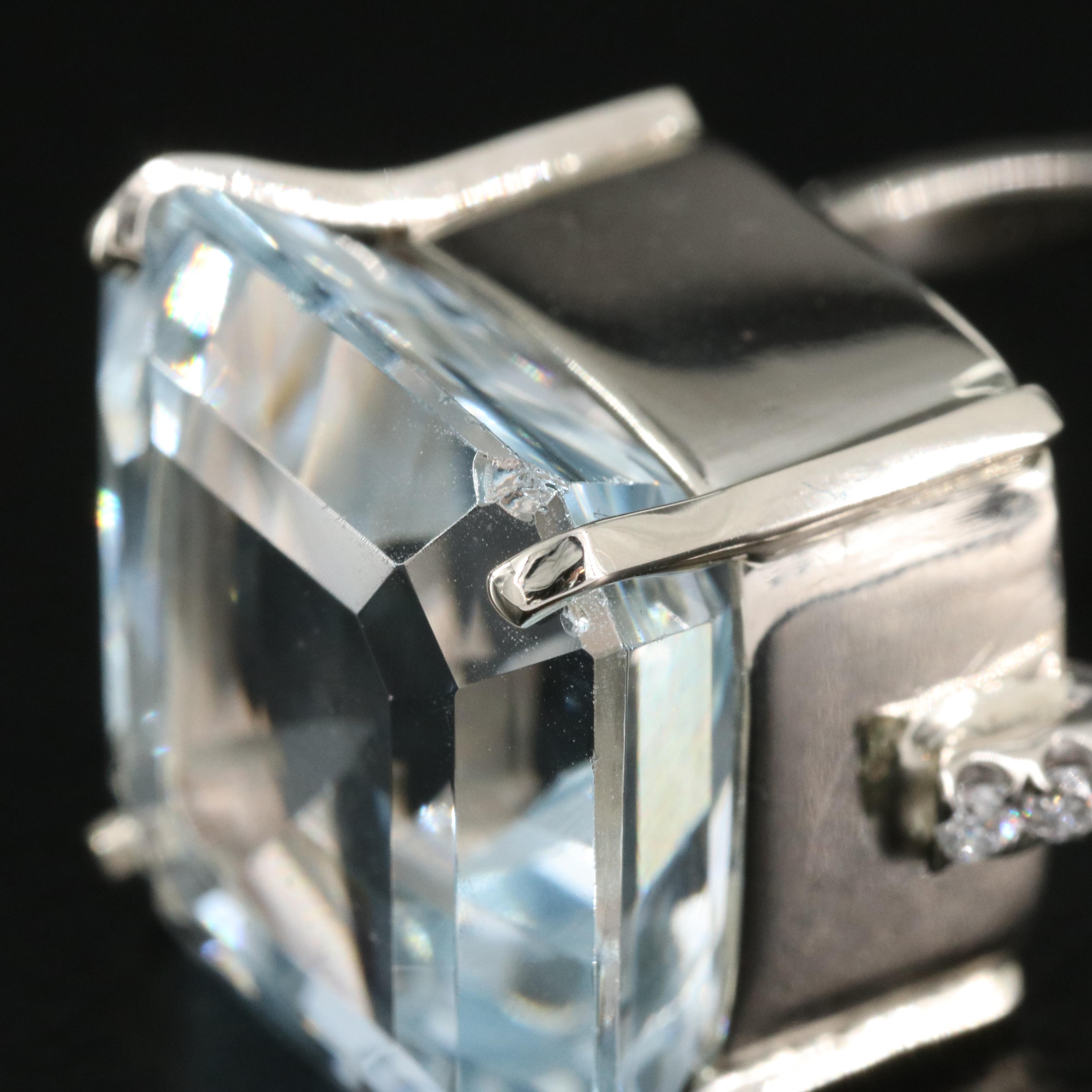 Neil Lane 14K 28.92 CT Aquamarine and Diamond Ring