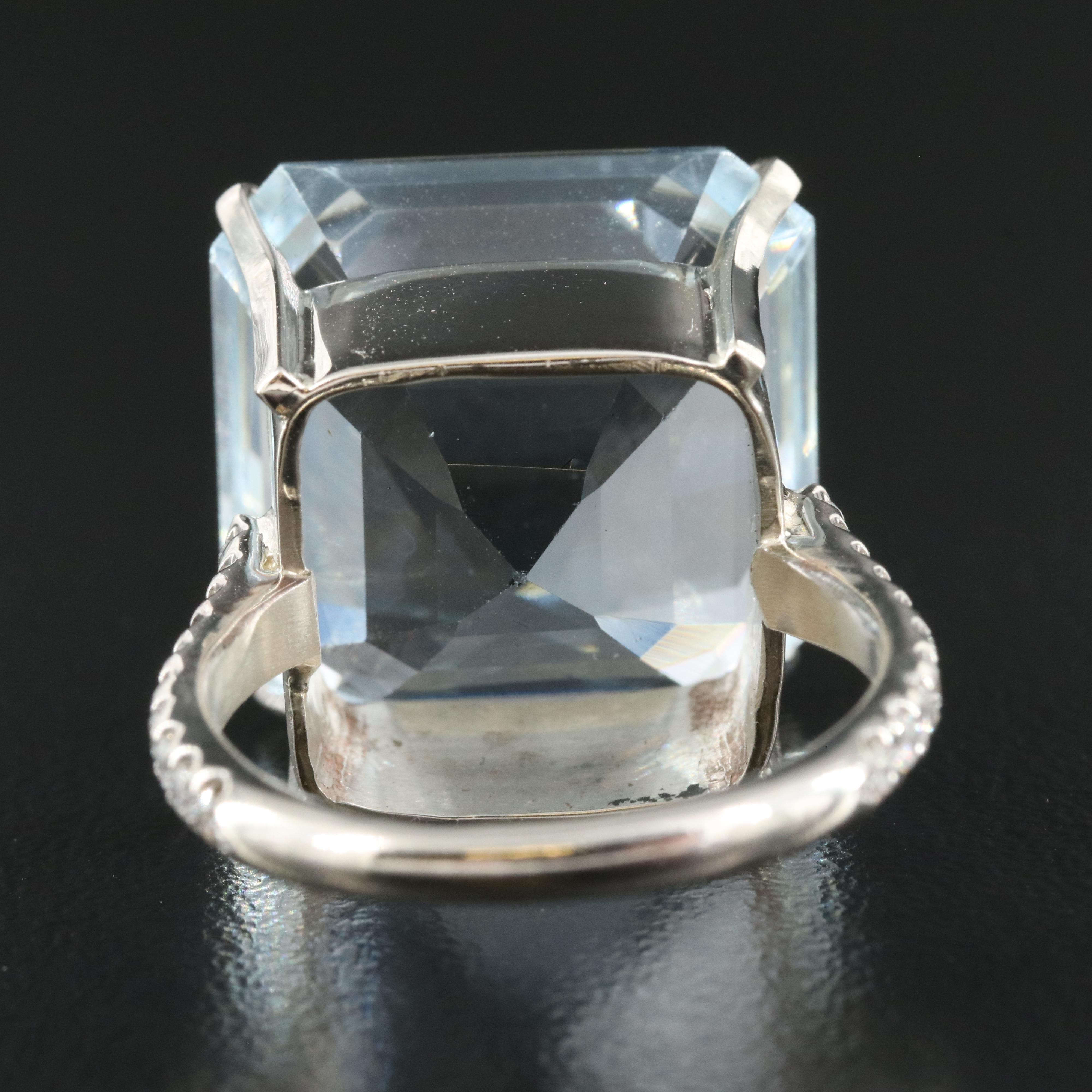 Neil Lane 14K 28.92 CT Aquamarine and Diamond Ring
