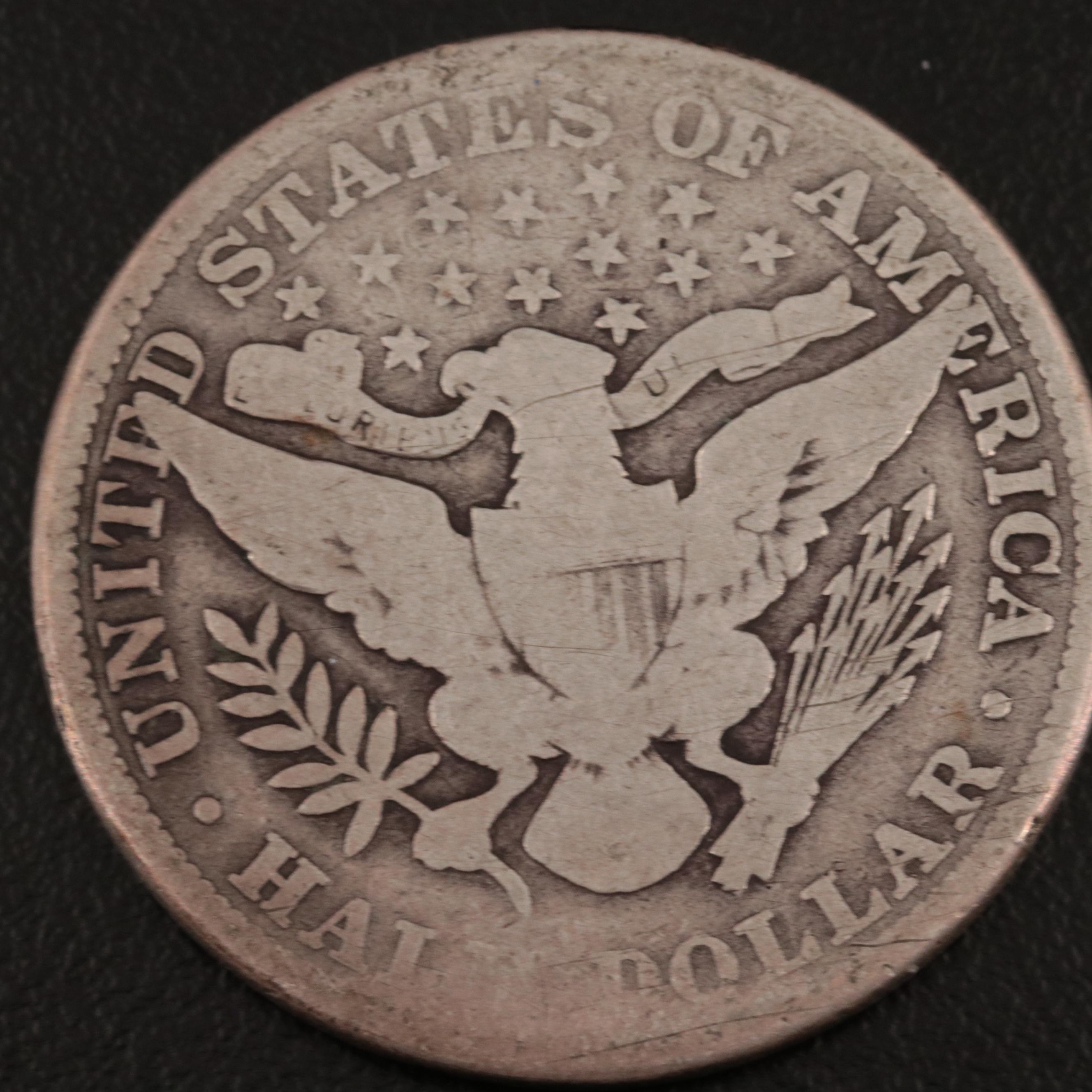 Key Date Low Mintage 1913 Barber Silver Half Dollar