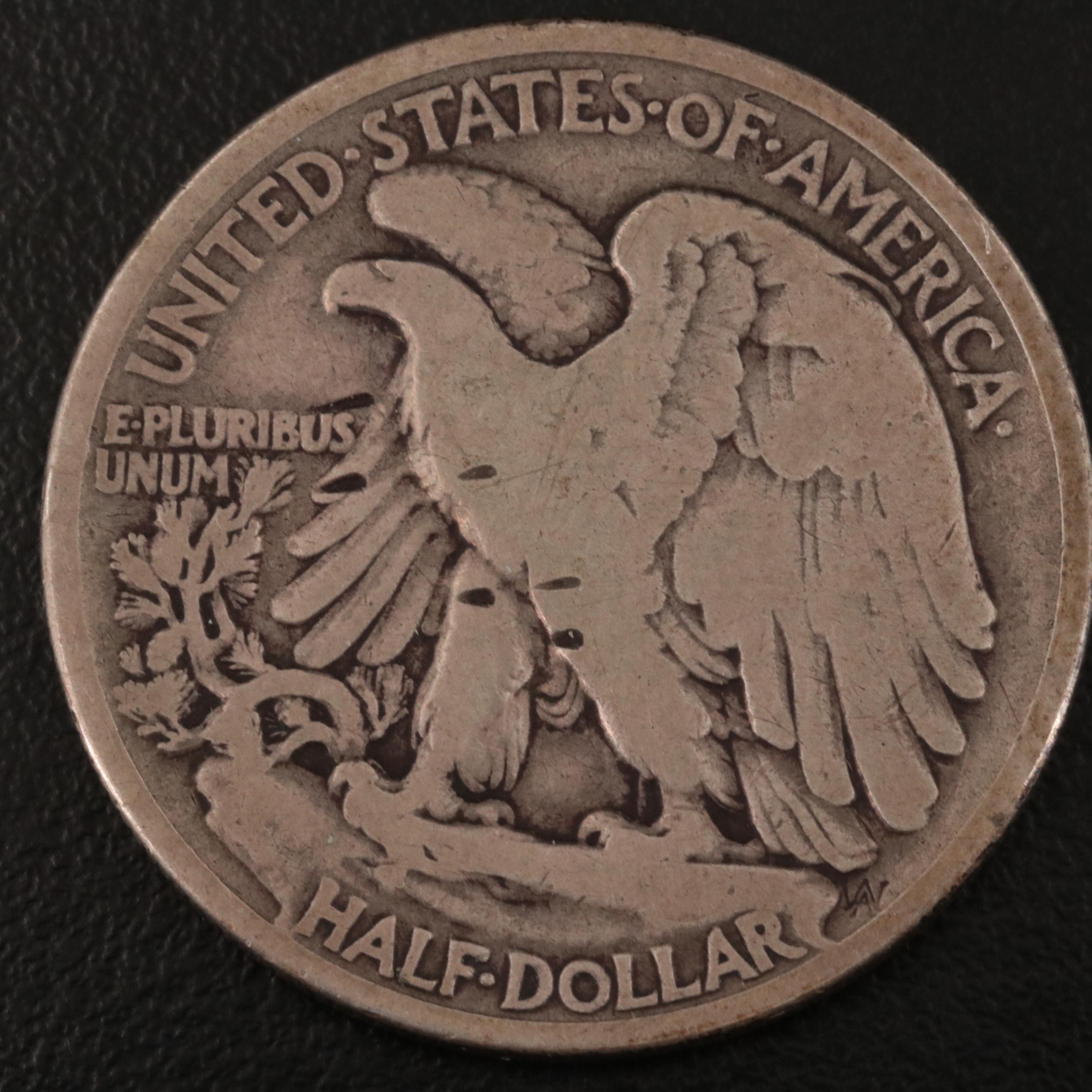 Key Date Low Mintage 1921 Walking Liberty Silver Half Dollar