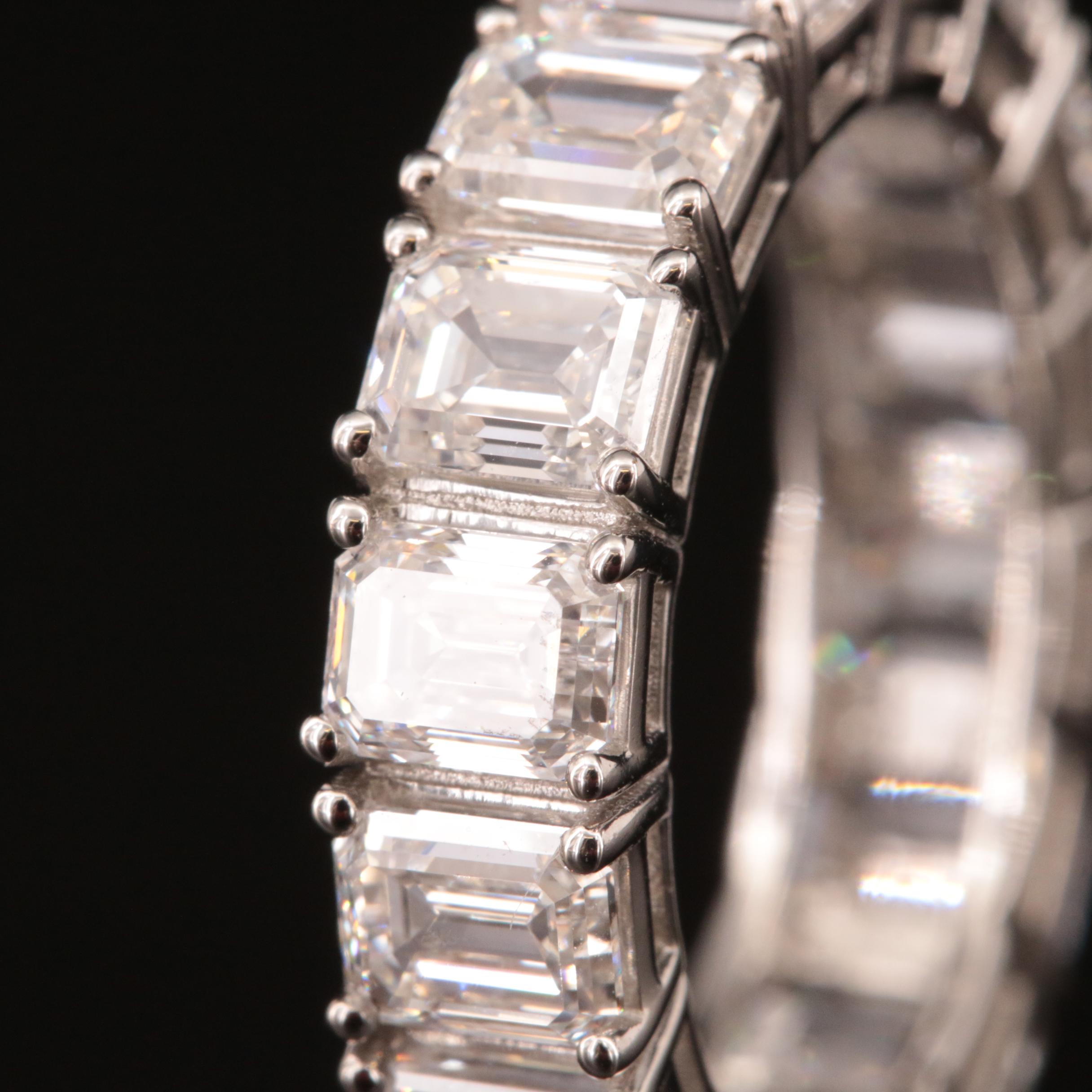 Platinum 6.43 CTW Diamond Eternity Band with GIA Reports
