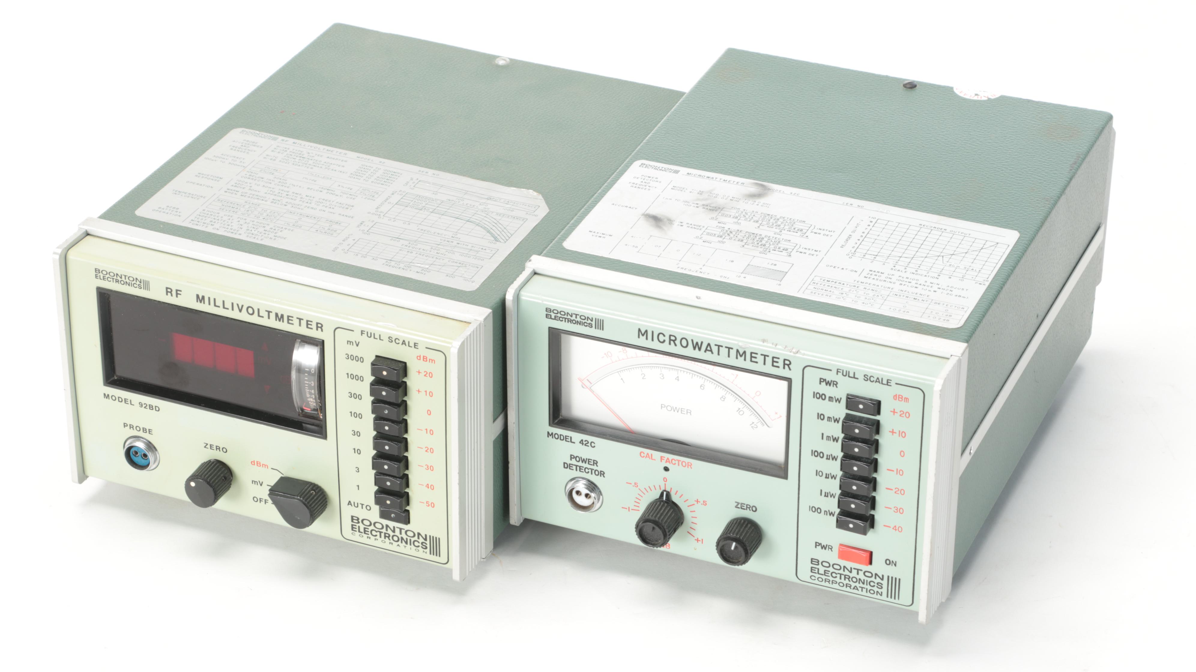 Boonton Electronics Microwattmeter and RF Millivoltmeter