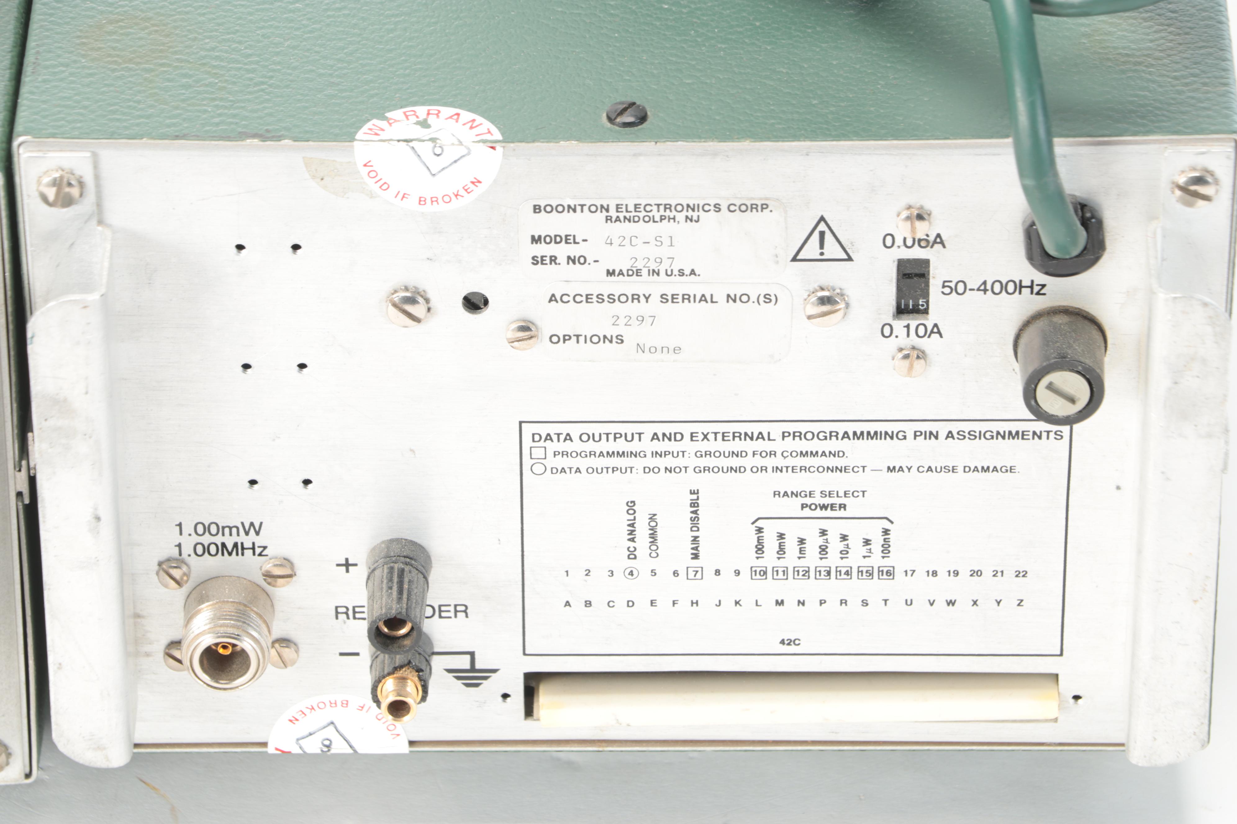 Boonton Electronics Microwattmeter and RF Millivoltmeter