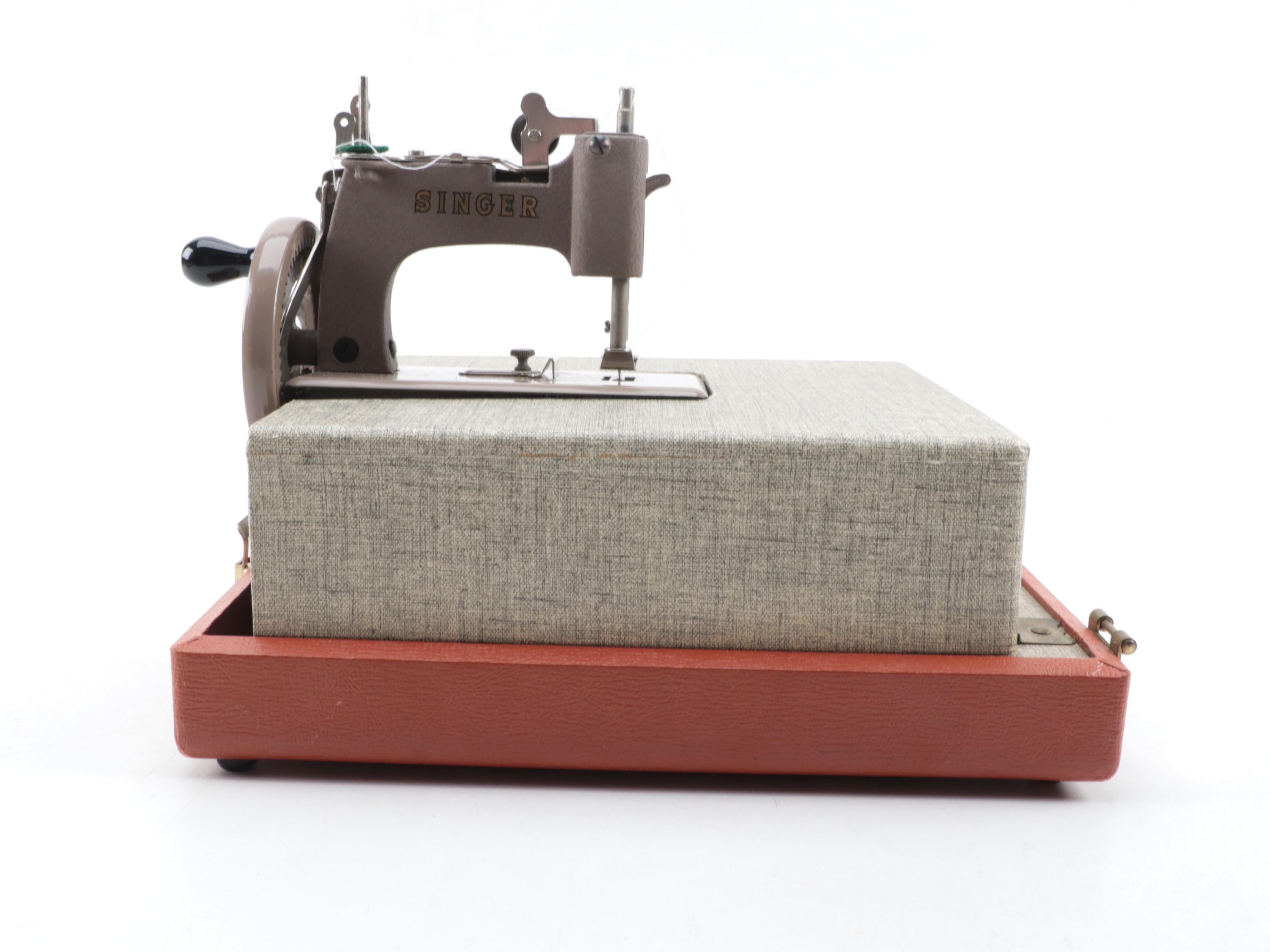 Singer Sewhandy Model 50 Portable Sewing Machine, Mid-20th Century