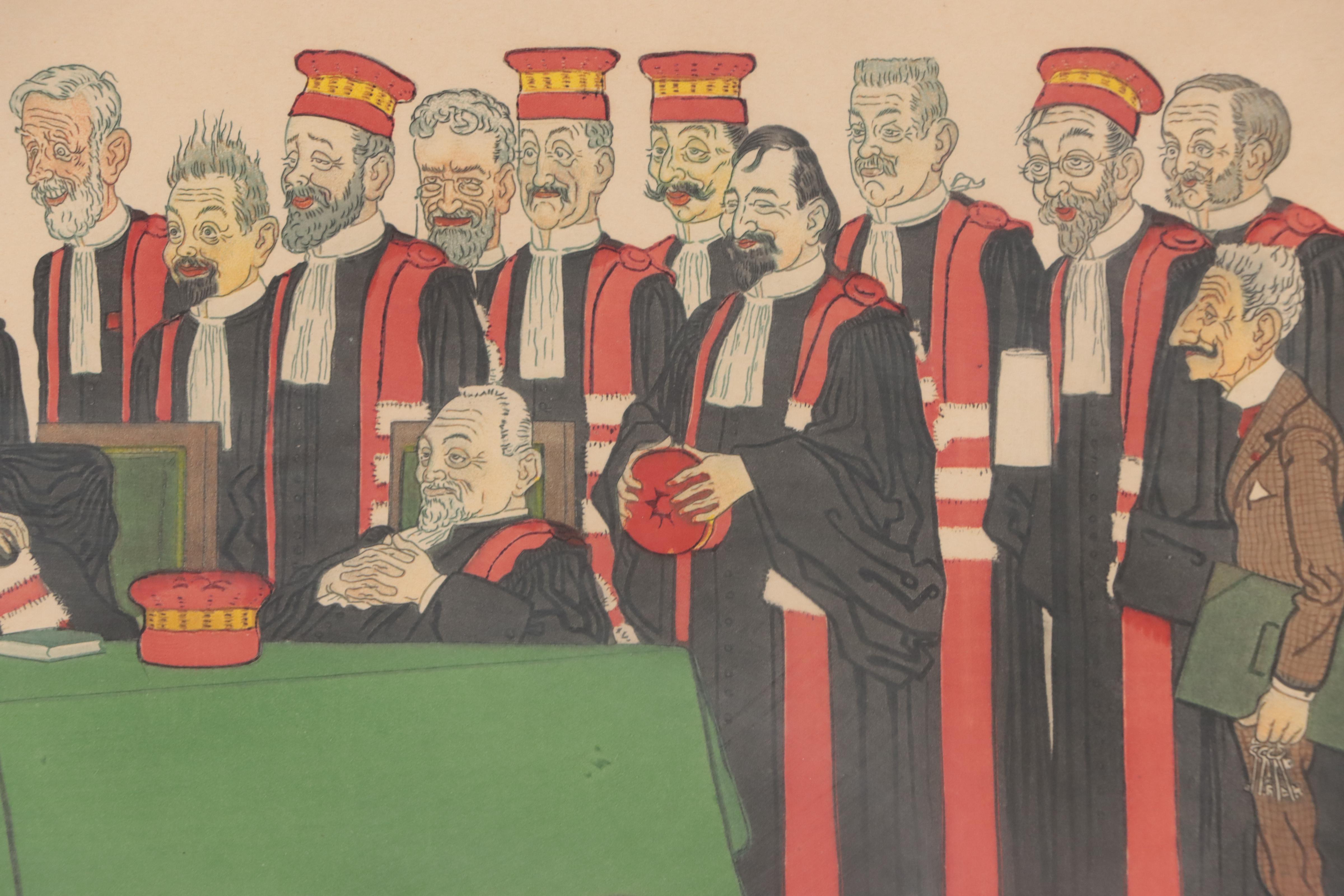 After Honoré Daumier Etching With Aquatint of the Justice System