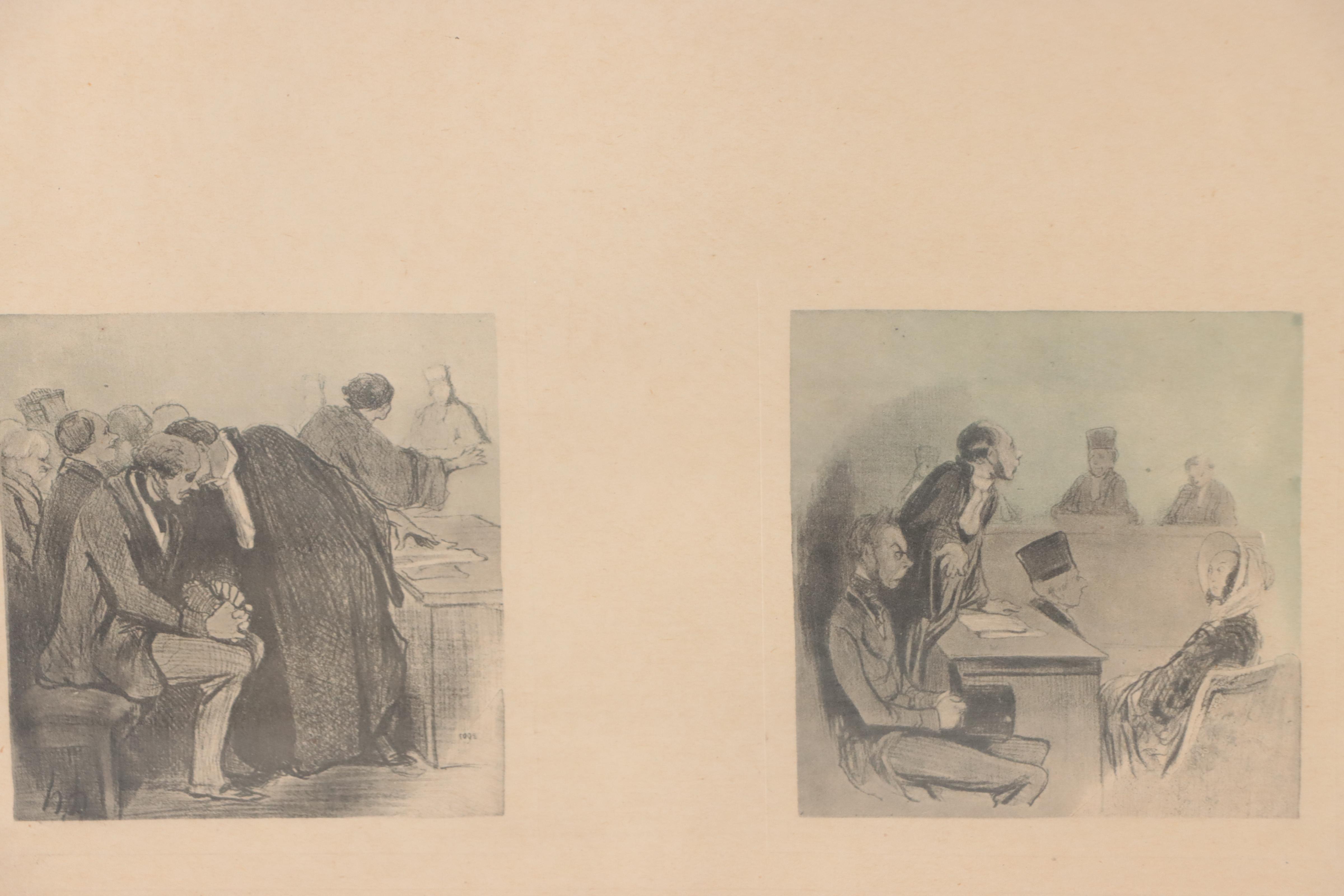 After Honoré Daumier Etching With Aquatint of the Justice System