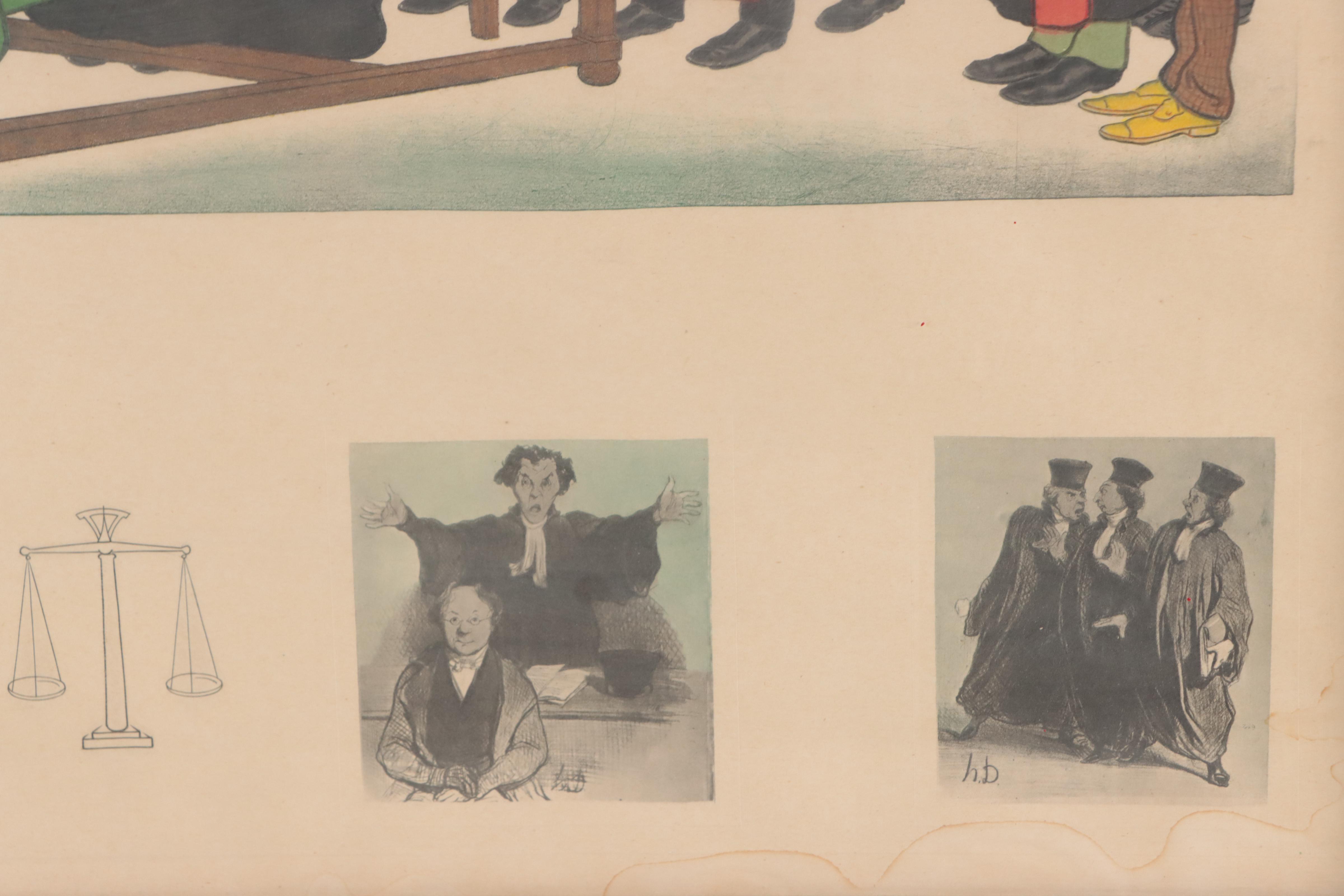 After Honoré Daumier Etching With Aquatint of the Justice System