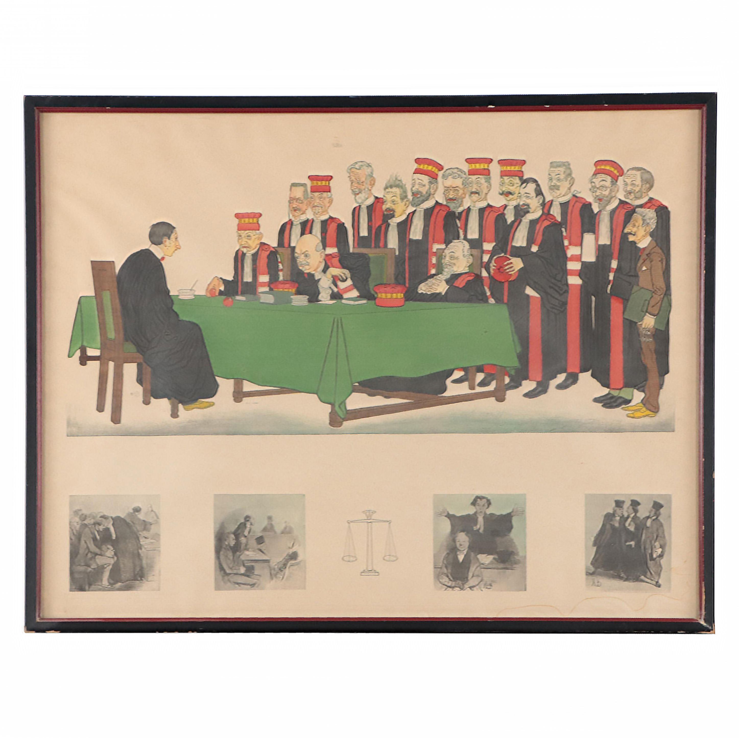 After Honoré Daumier Etching With Aquatint of the Justice System