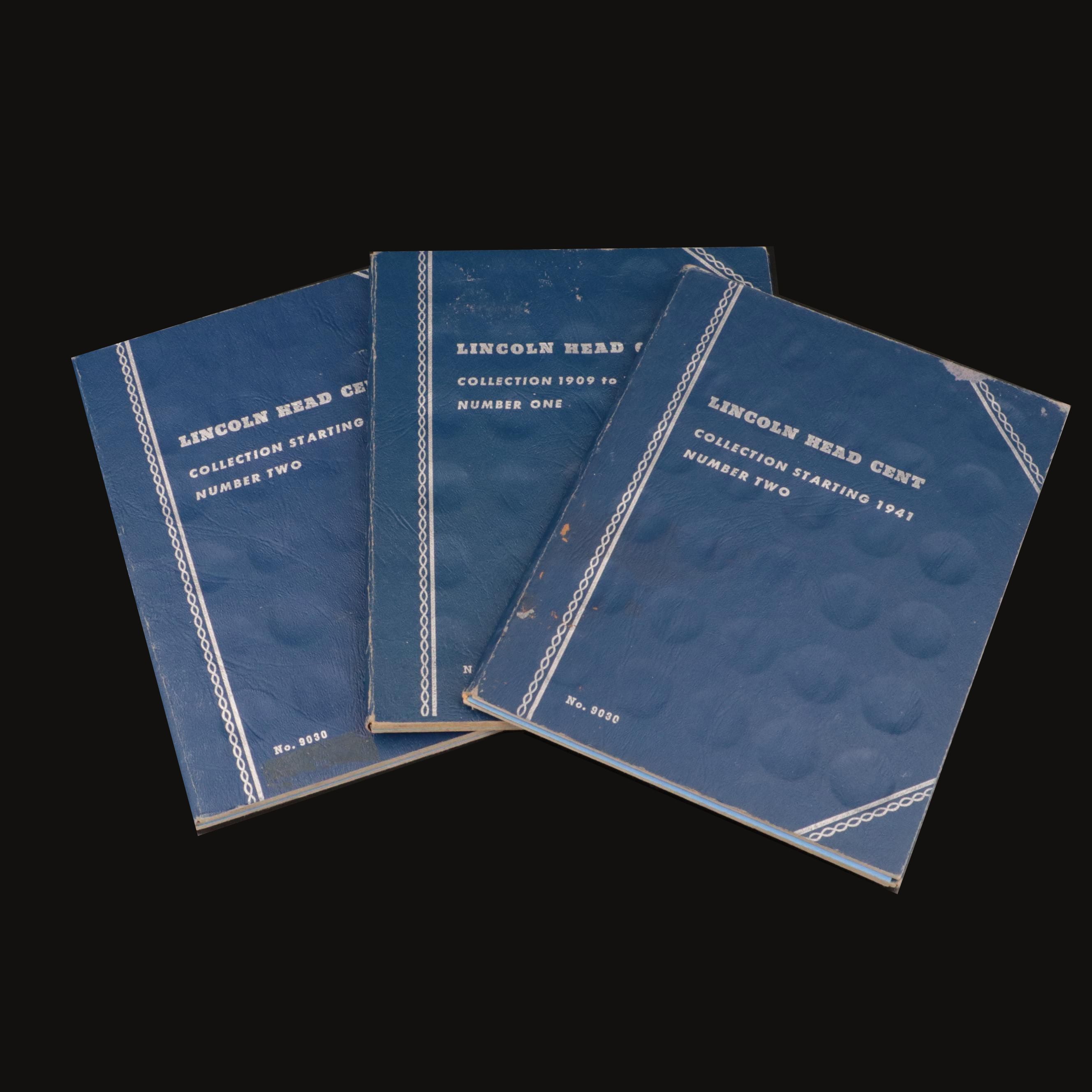 Three Whitman Binders of Lincoln Cents Starting in 1909