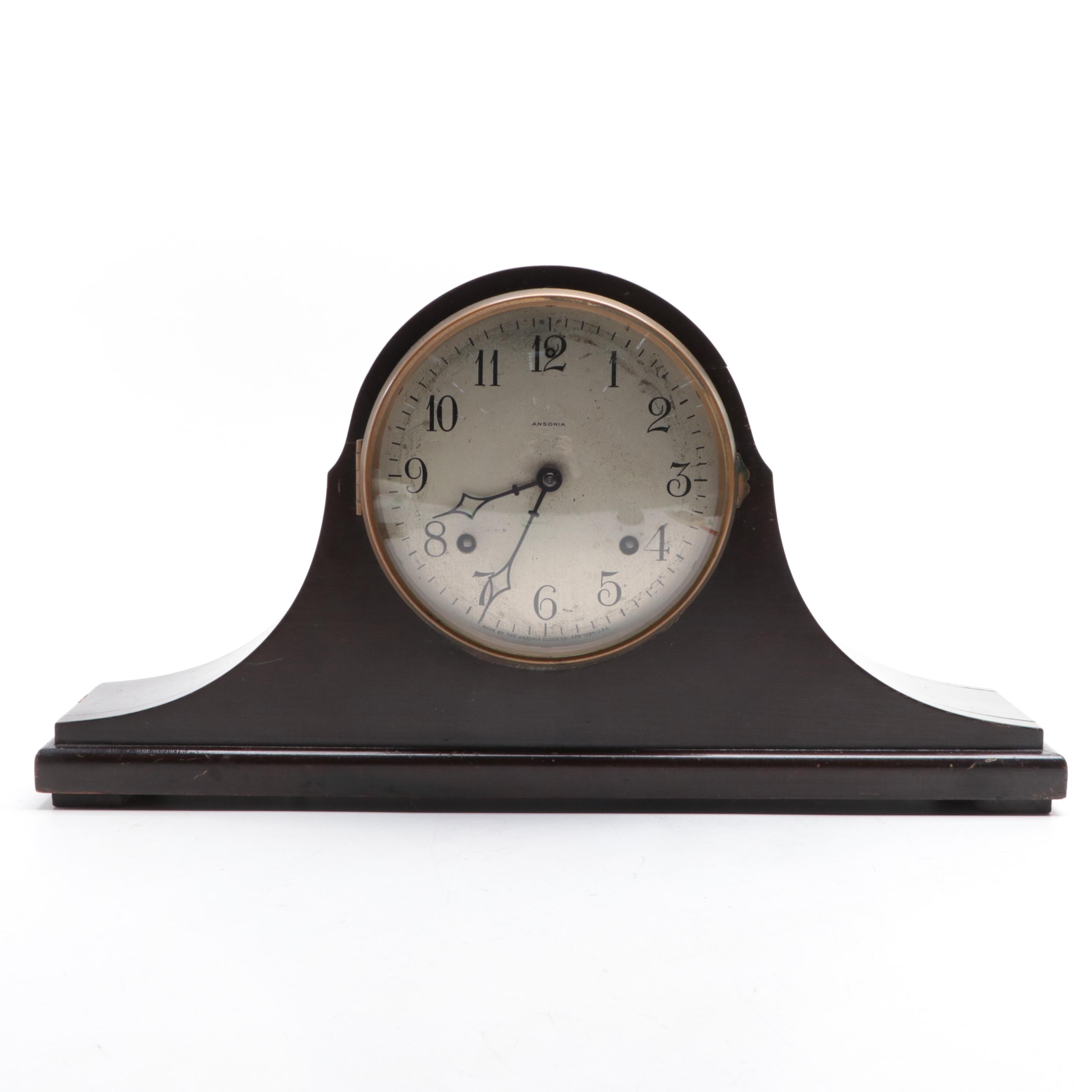 Ansonia Tambour Style Mantel Clock, Late 19th/Early 20th Century
