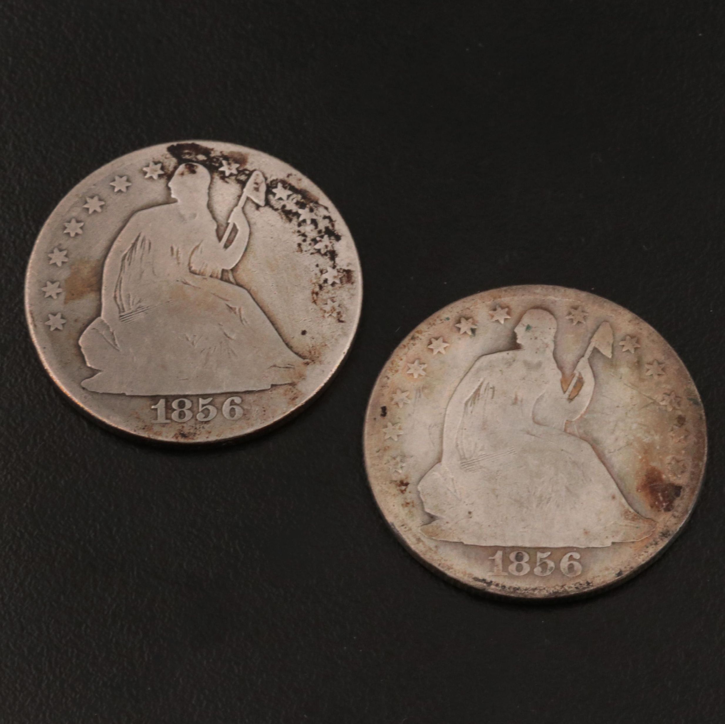1856 and 1856-O Liberty Seated Silver Half Dollars